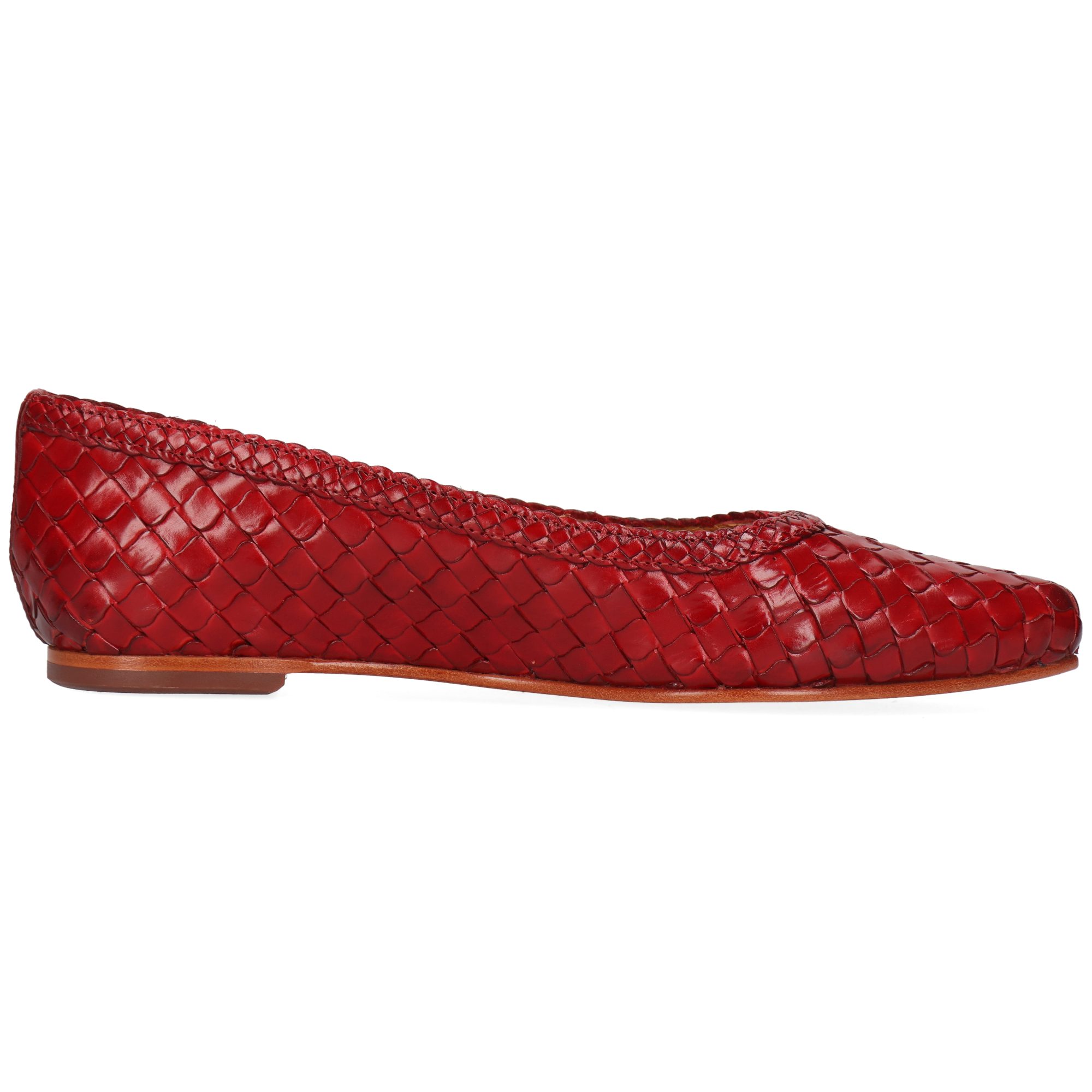 Melvin & Hamilton Alexa 49 Leder-Geflochtene Schuhe für Damen Ballerina Flache Absätze, Echtes Leder, Vegetabile Gerbung