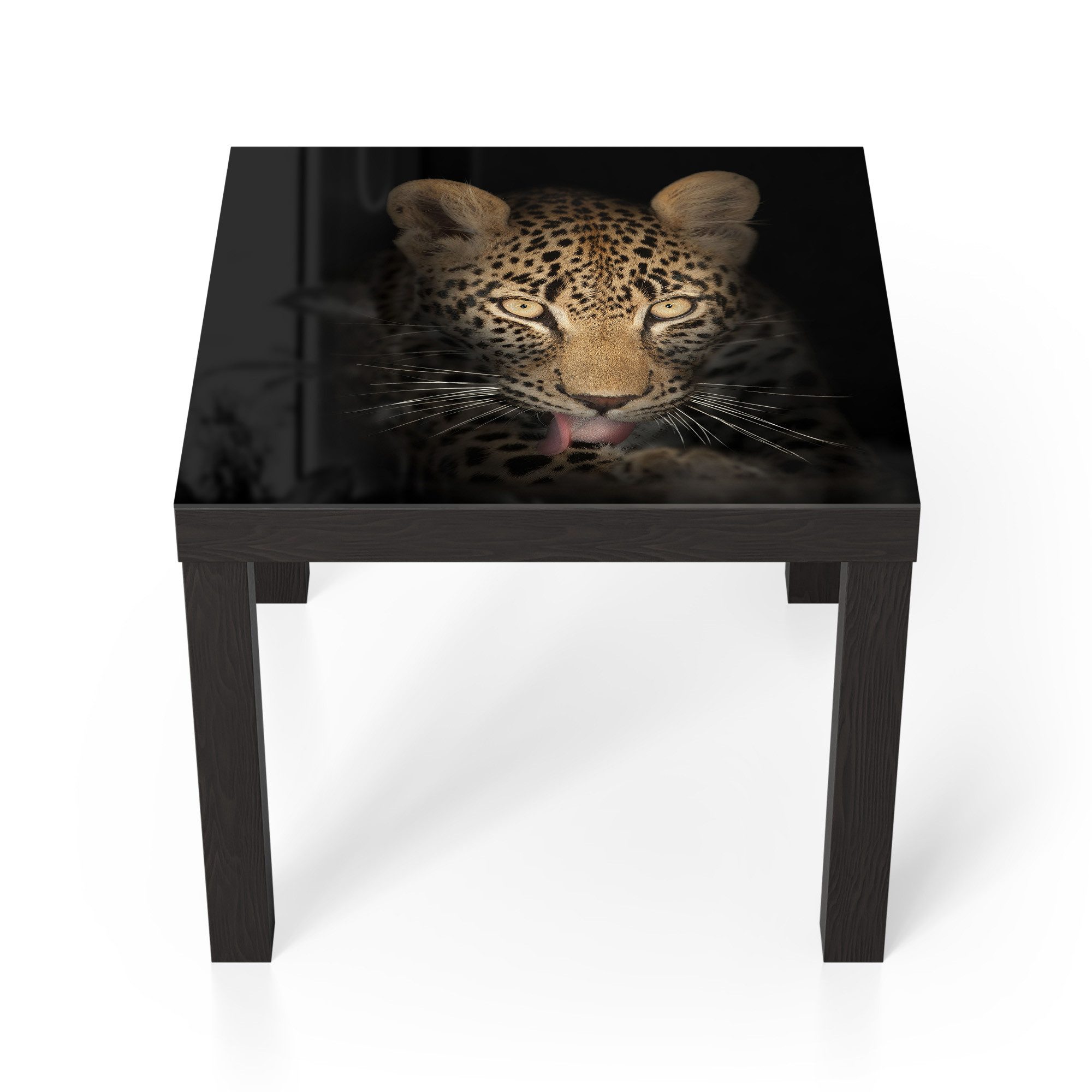 DEQORI Couchtisch 'Schattenraubkatze', Glas Beistelltisch Glastisch modern