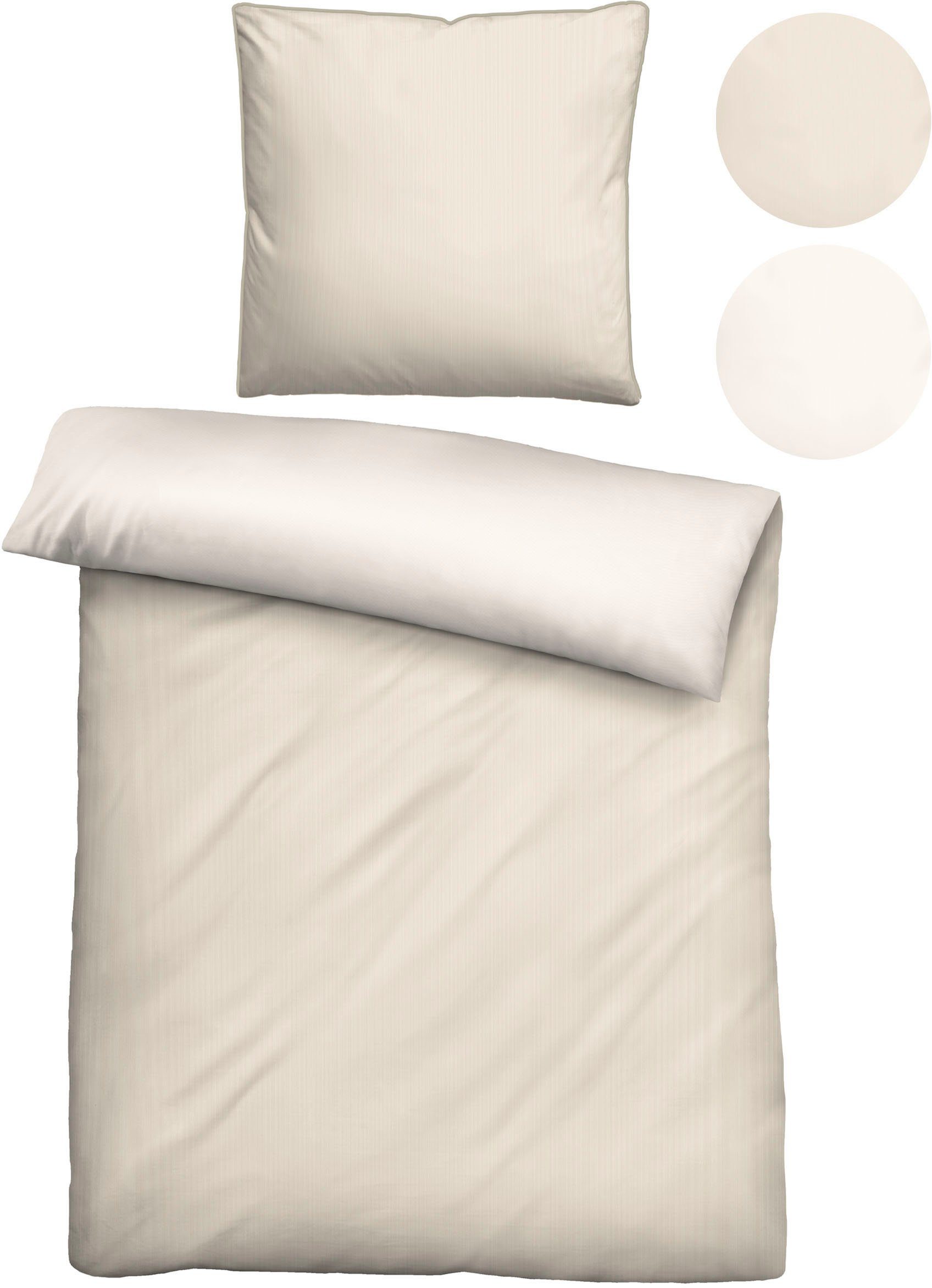 Biberna Wendebettwäsche Helena, Mako-Satin, 2 teilig, günstig online kaufen