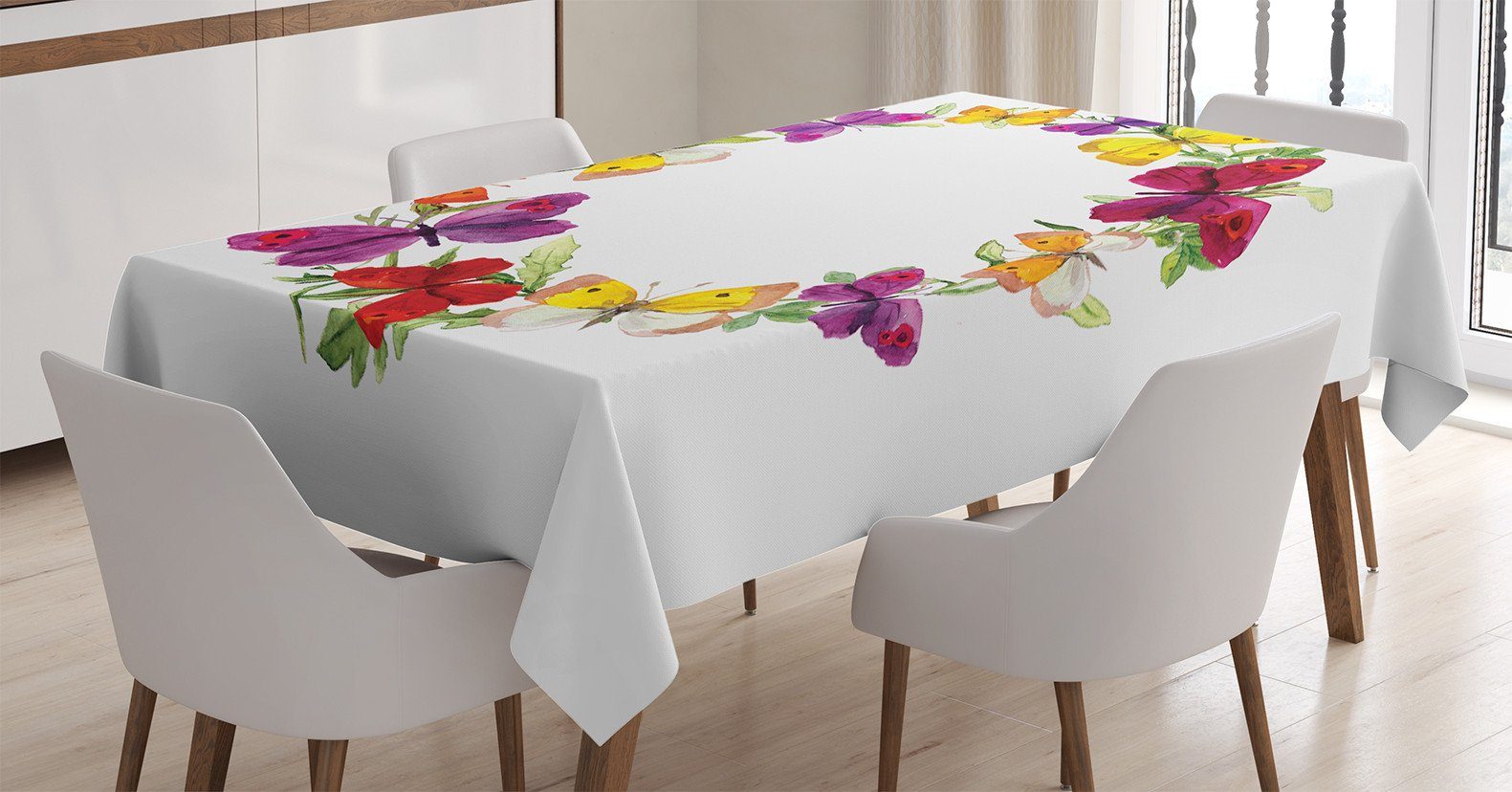 Tischdecke Bereich Kräutern geeignet Für den Schmetterling Bunt Klare Waschbar Farbfest mit Abakuhaus Außen Farben,