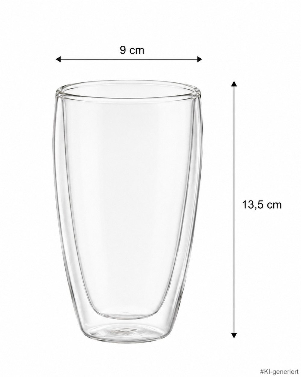 Haushalt International Latte-Macchiato-Glas Latte Macchiato-Gläser Doppelwandig isolierglas Extra lang warmhaltend, 2-tlg., 400ml, spülmaschinengeeignet, mikrowellengeeignet