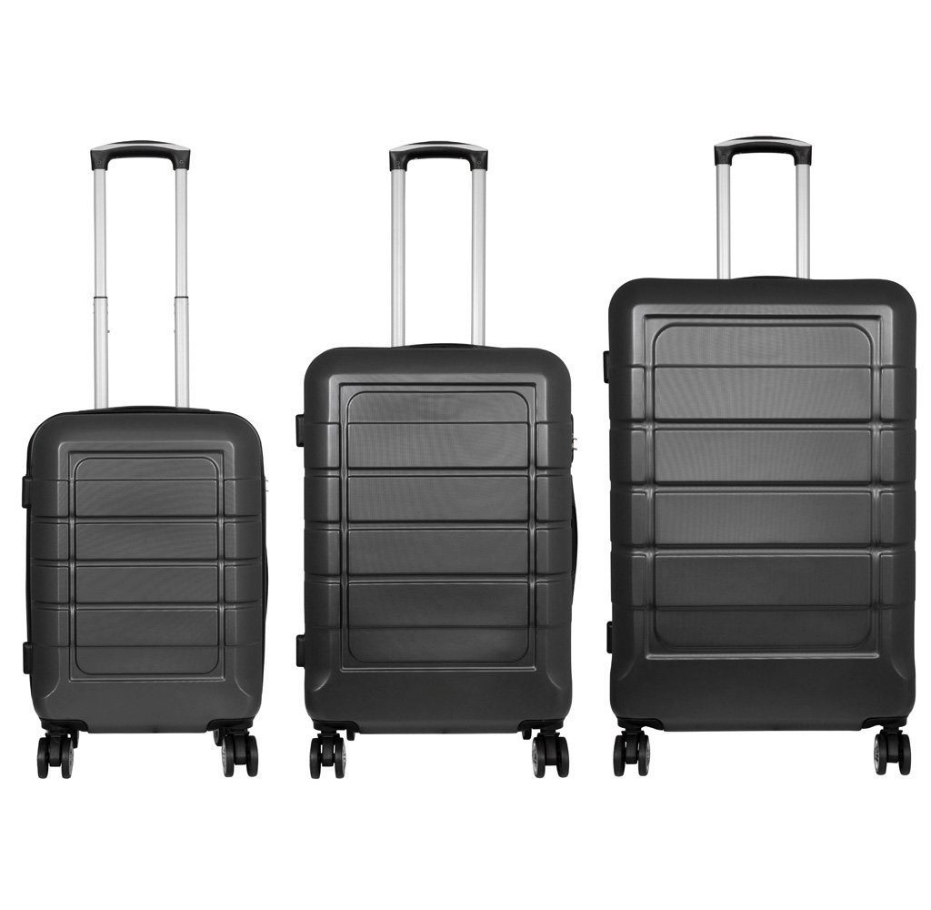 Monopoly Hartschalen-Trolley Hartschalen-Trolley Reisekoffer ABS Hartschalenkoffer, gefütterter Innenraum/Zahlenschloss/4 Doppellräder