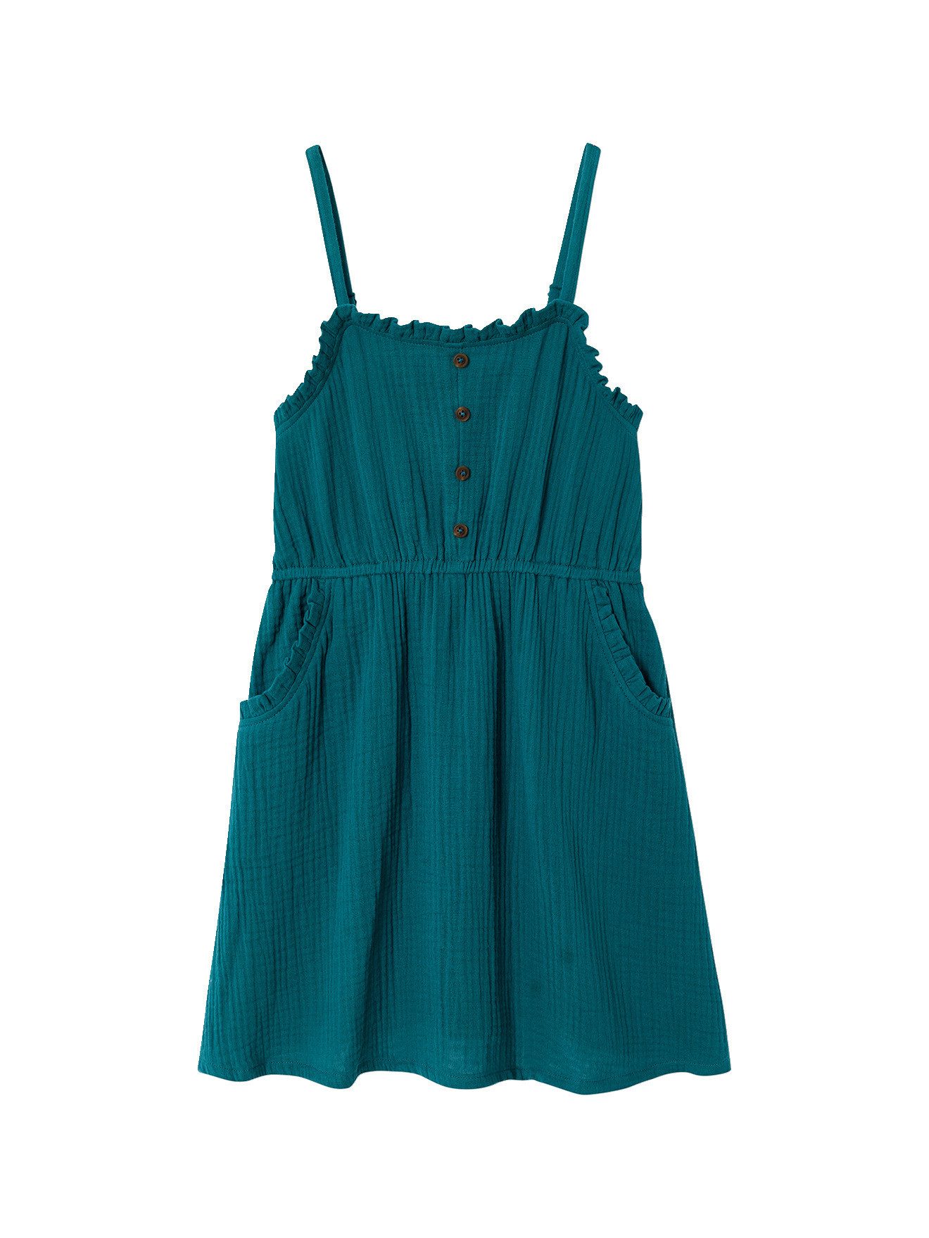 Minikleid Mädchen Trägerkleid aus Musselin