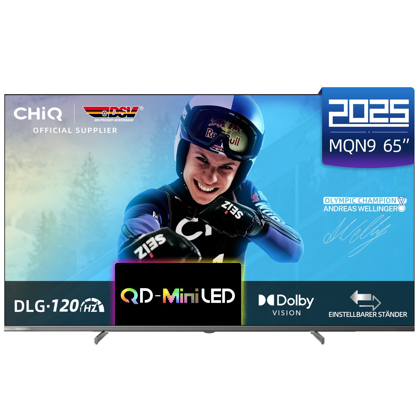 CHiQ M65QN9G Mini-LED-Fernseher (164 cm/65 Zoll, 4K Ultra HD, Smart-TV, Google TV, Mini LED TV, 4K UHD TV, ALLM&VRR, MEMC, DVB-T/T2, DVB-C, DVB-S/S2)