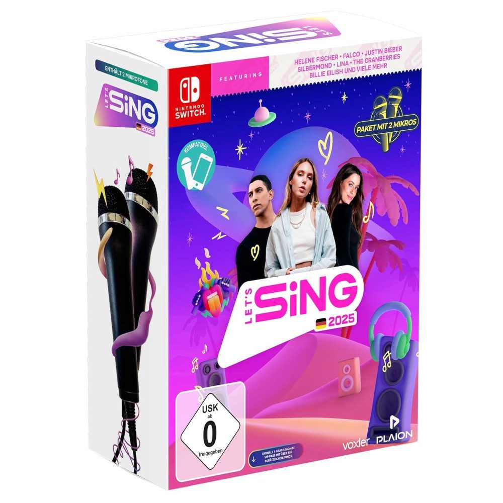 Let's Sing 2025 + 2 Mikros Nintendo SwitchSpiel