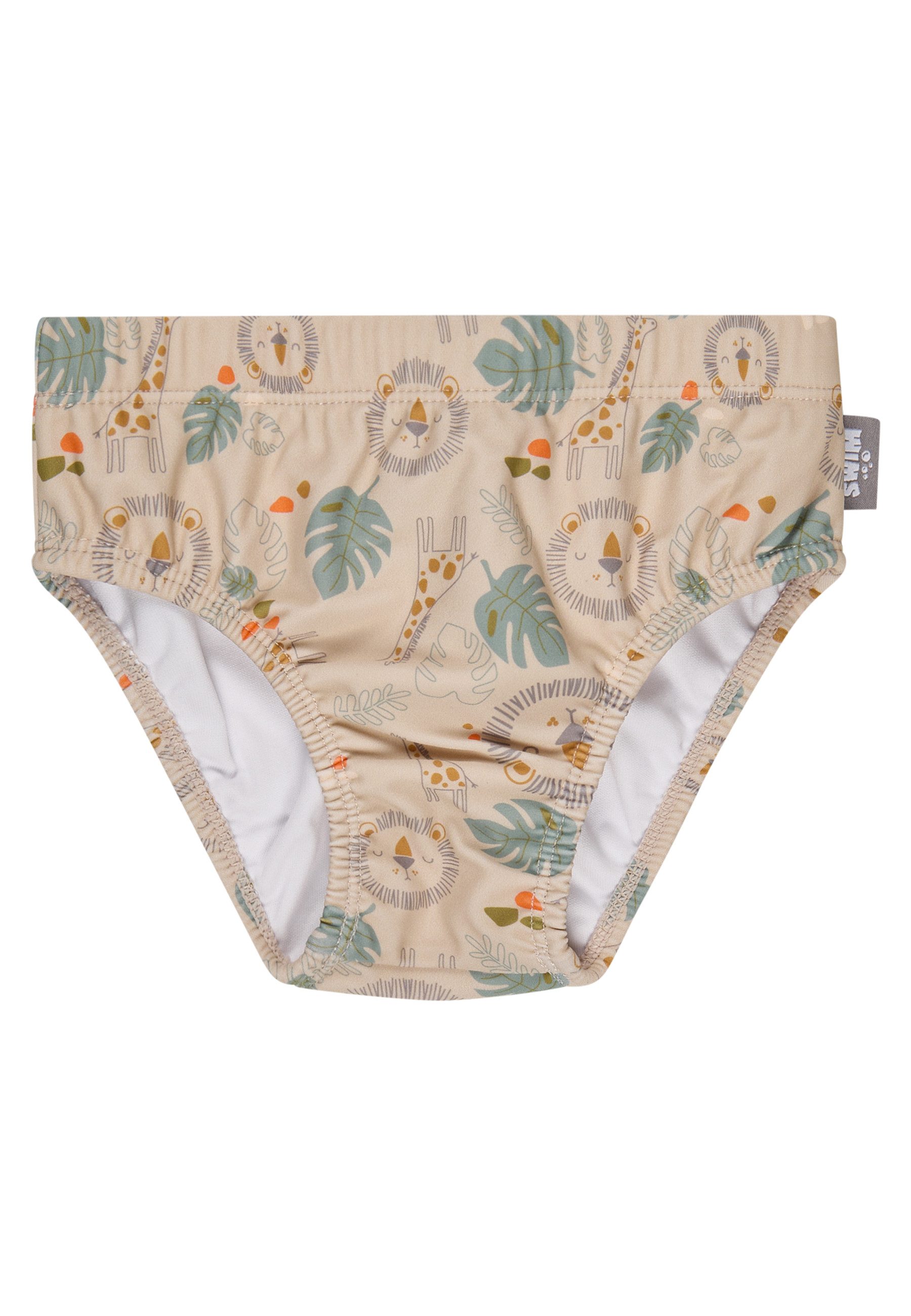 Sterntaler® Badehose UV-Schutz 50+ Badehose Safari (1-St) Badehose mit Safari-Muster & Kordel, Windeleinsatz bis 86/92