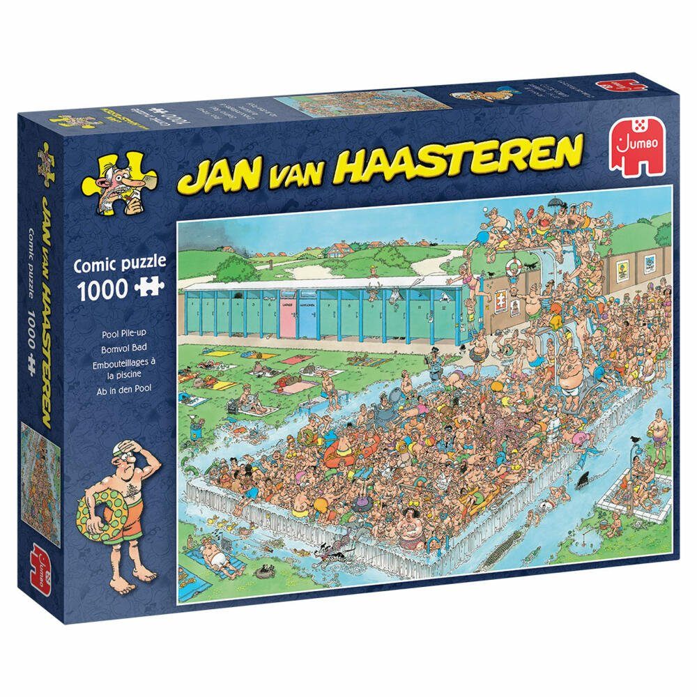 Jumbo Spiele Puzzle Jan van Haasteren - Ab in den Pool! 1000 Teile, 1000 Puzzleteile