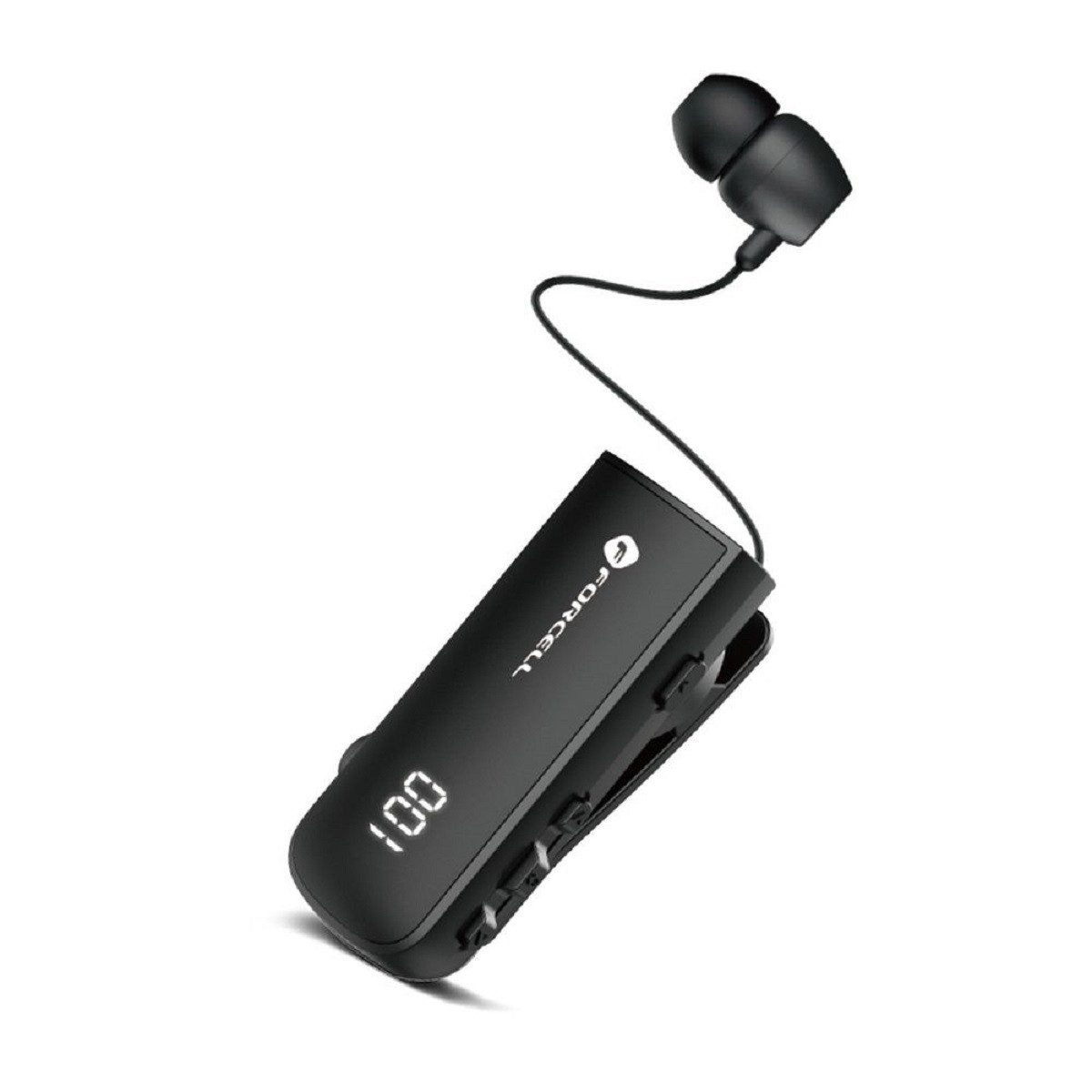 Forcell F-AUDIO Einzelohr Wireless In-Ear Kopfhörer Single-Ear Schwarz wireless In-Ear-Kopfhörer