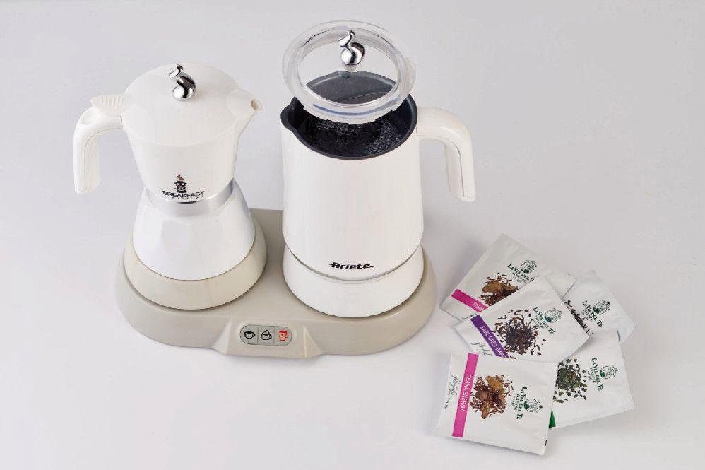 Ariete Espressokocher 1344 Breakfast Station, Espressokocher, Milchaufschäumer und Wasserkocher