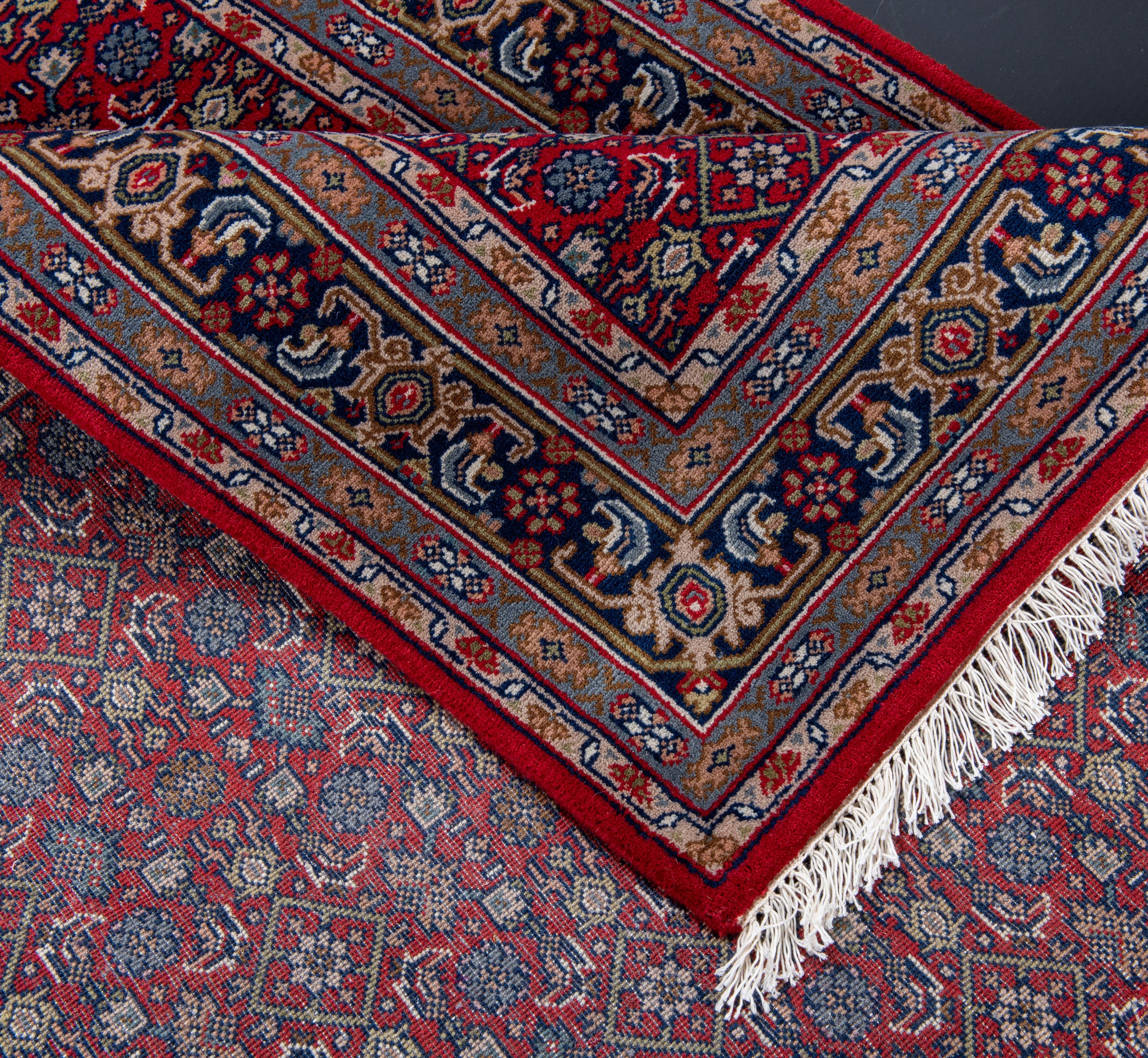 THEKO Orientteppich Benares Herati, rechteckig, Höhe: 12 mm, reine Wolle, handgeknüpft, mit Fransen