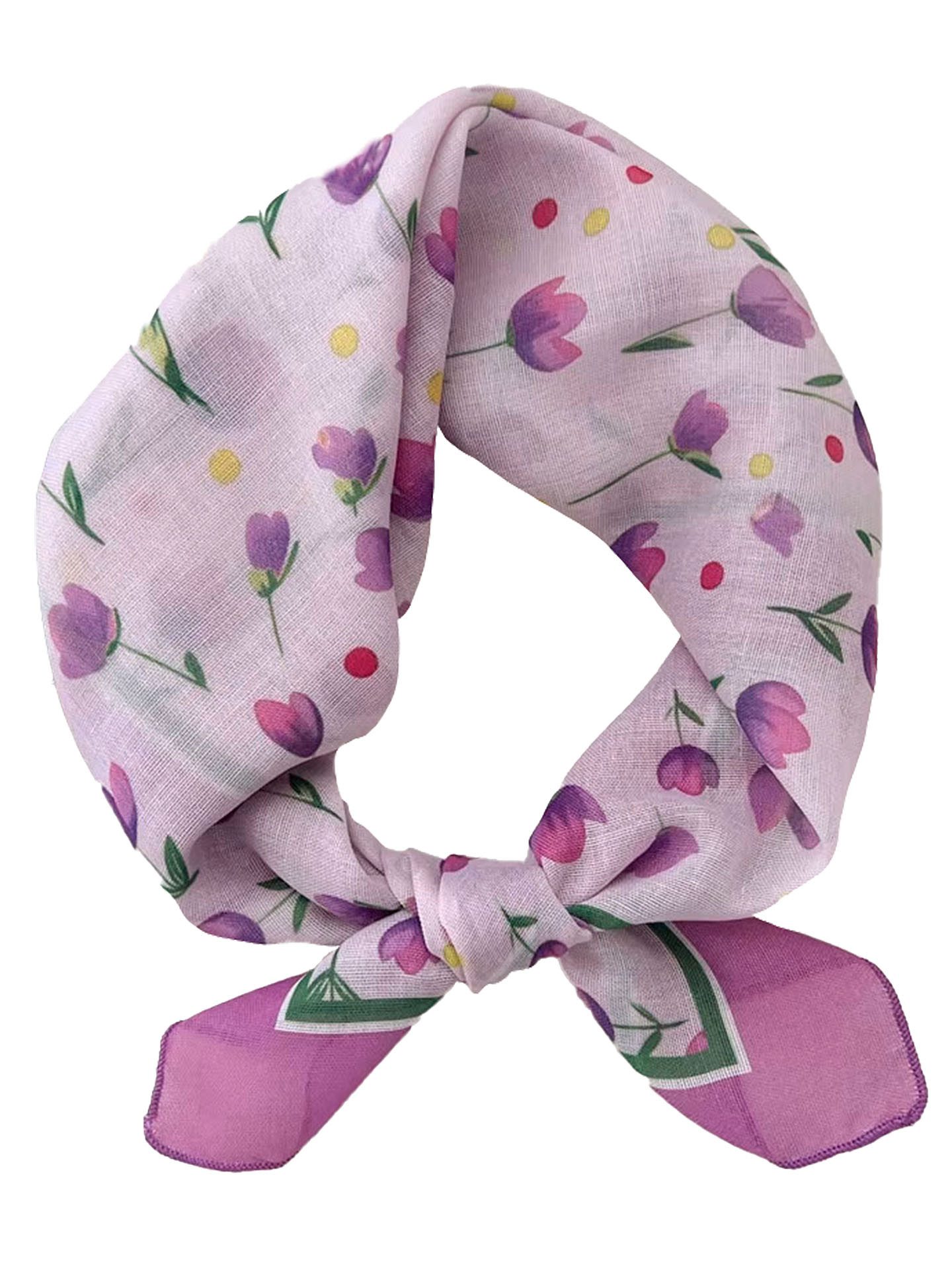 Moschen-Bayern Halstuch Halstuch Damen klein Nickituch Sommer Baumwolle Rosa + Violett