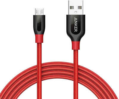Anker »Powerline+« USB-Kabel, (180 cm), Micro USB Kabel, Das hochwertige, schnellere & beständigere Ladekabel für Samsung, Nexus, LG, Motorola, Android Smartphones und weitere