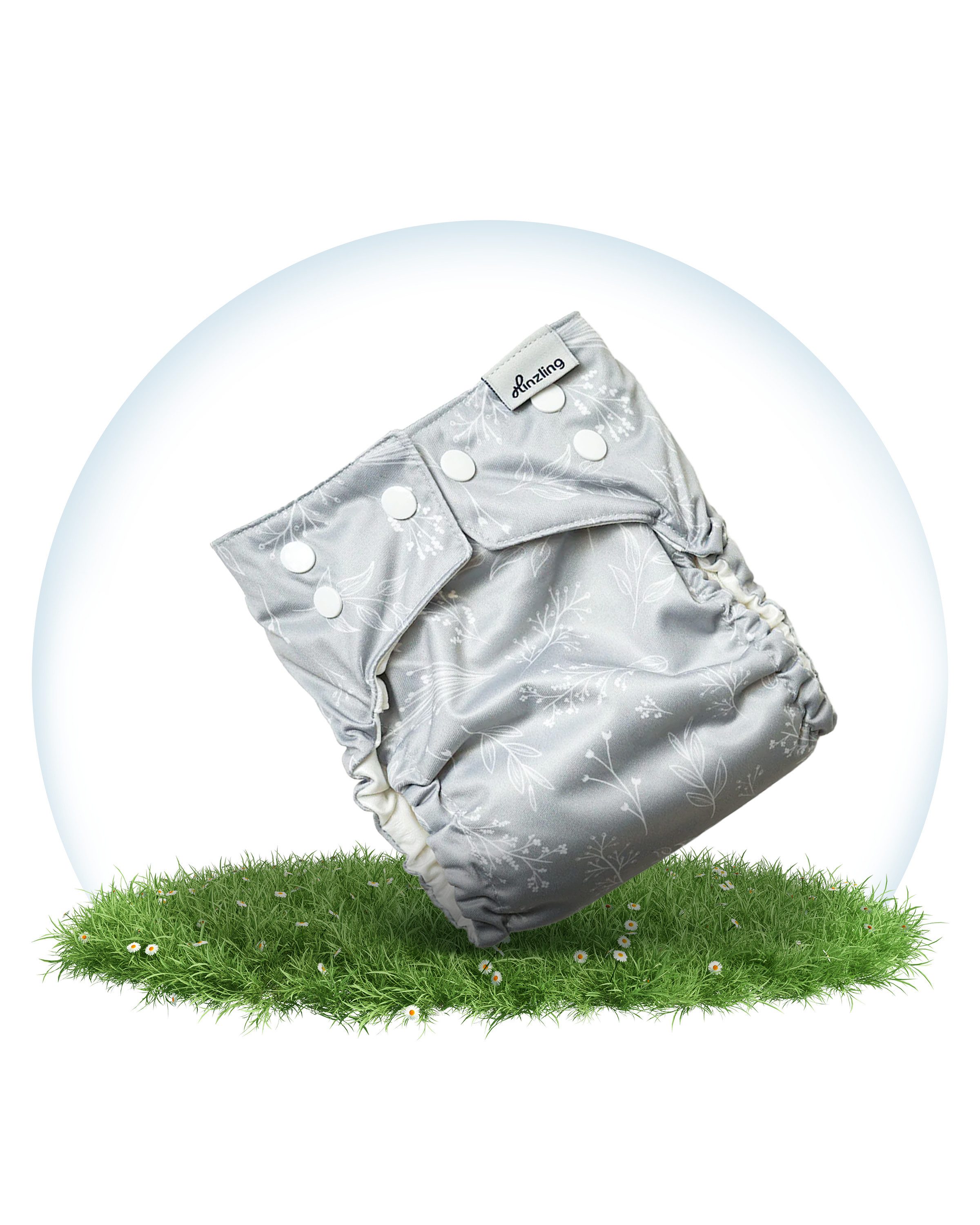 Hinzling Stoffwindeln Größenverstellbar & aus recyceltem Polyester – Weiche Passform