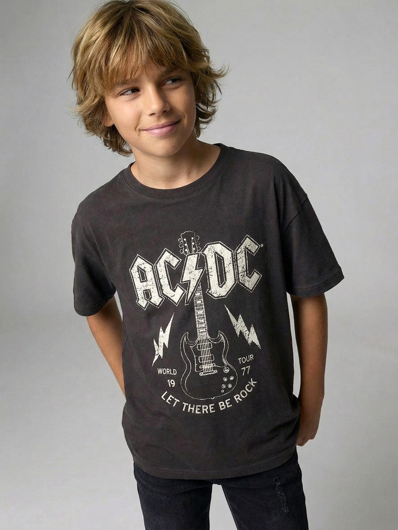 vertbaudet T-Shirt Kinder T-Shirt ACDC – Bild 4 von 5