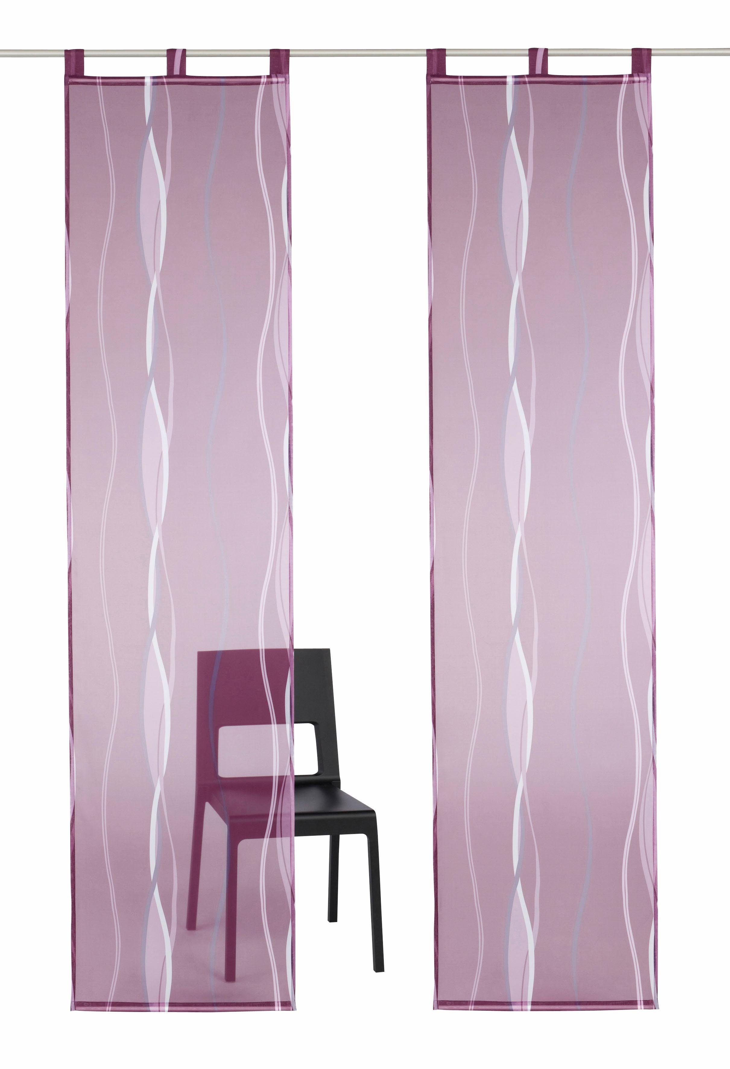 my home Schiebegardine Dimona (2 St), Schlaufen, transparent, Voile, 2er-Se günstig online kaufen