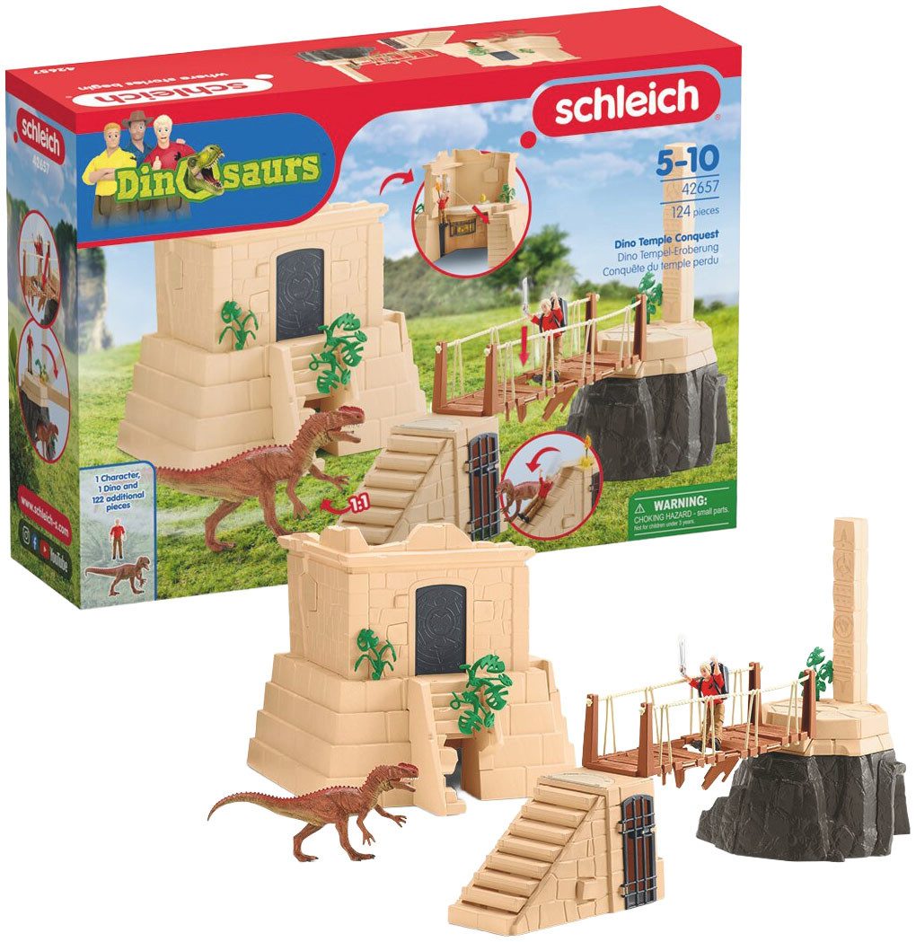 Schleich® Spielwelt DINOSAURS, Dino Tempel-Eroberung (42657), (124-tlg)