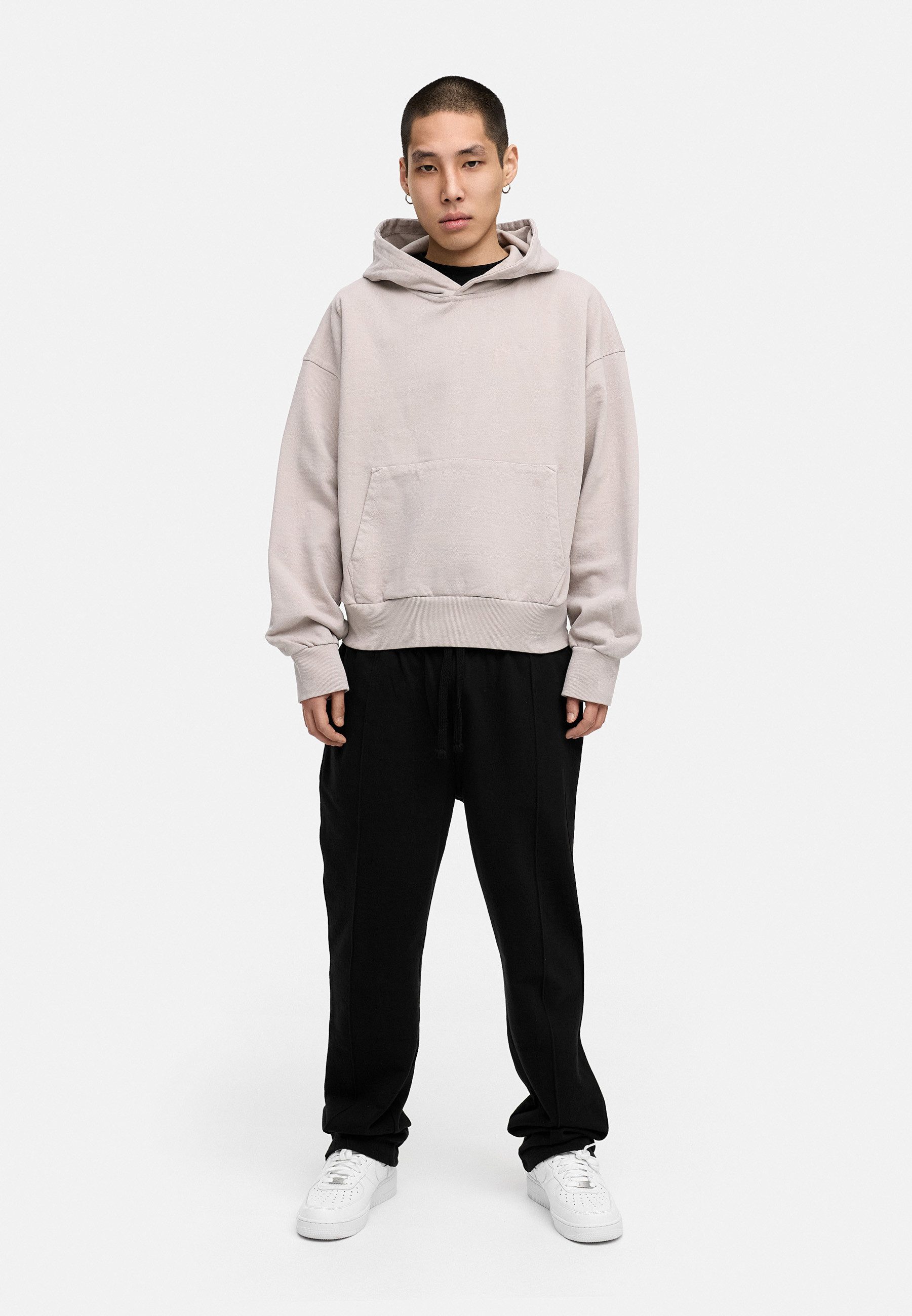BEHYPE STUDIOS Hoodie IM OVERSIZE BOXY-FIT Herren Cord-less Kapuzenpullover lockeres Kapuzen-Sweatshirt Sweater
