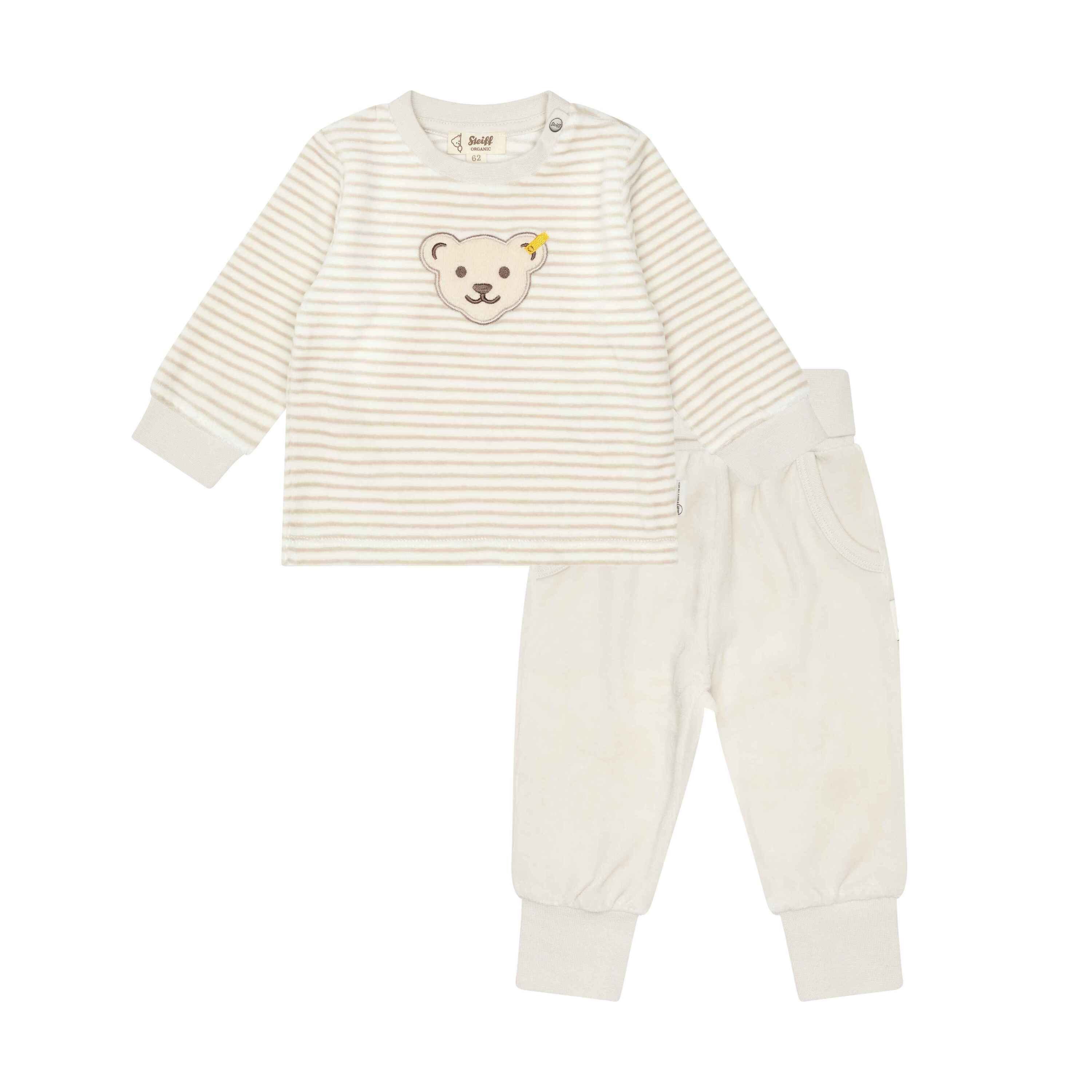 Steiff Hausanzug Set Hose + Sweatshirt GOTS Baby Wellness gestreift