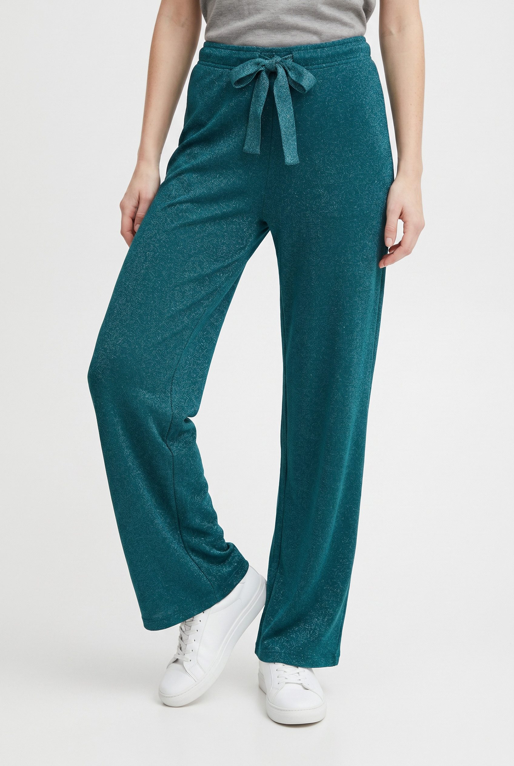 pieces Sweathose PCCHILLI WIDE GLITTER SWEAT PANT NOOS BC Baumwollmischung