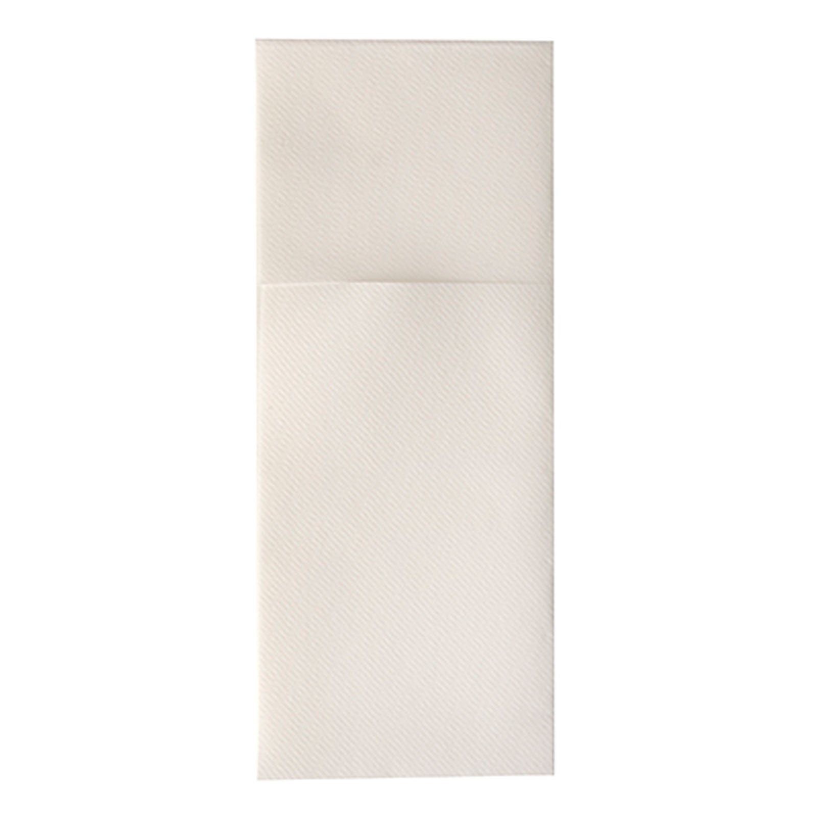 Starpak Einwegbesteck-Set 400 Stück Airlaid Bestecktaschen, 48 x 40 cm, 1/8-Falz, weiß