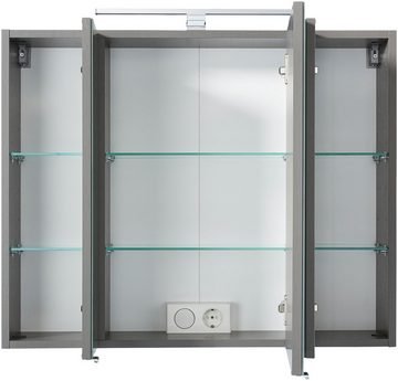 HELD MÖBEL Spiegelschrank Malibu Breite 80 cm, mit Spiegeltüren und Türendämpfern