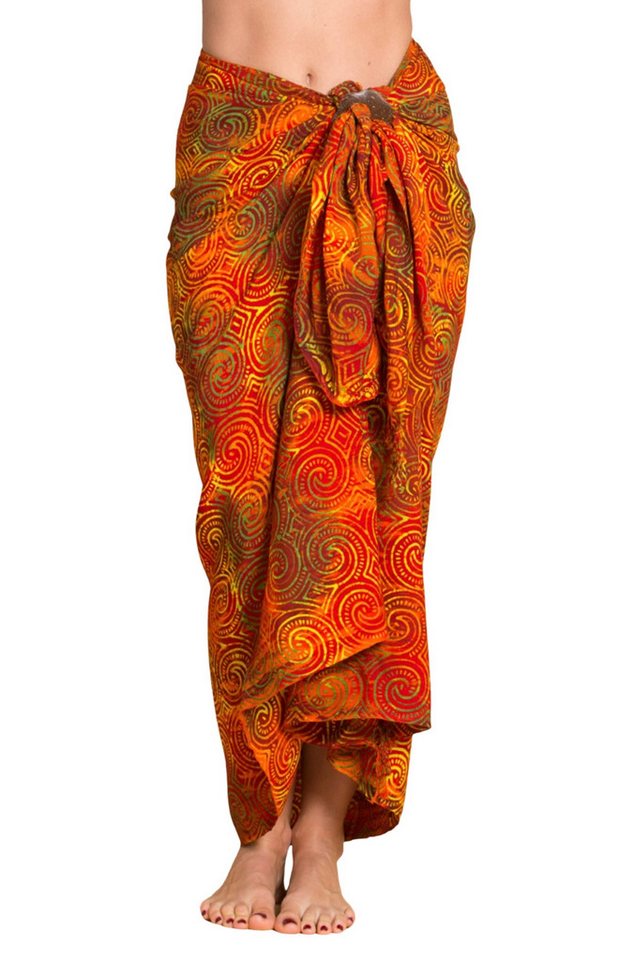 PANASIAM Sarong Pareo Tuch aus Viskose - blickdichtes Unisex Strandtuch & Wickelkleid, Viskose, in Größe L & XL - Wickelrock oder Bikini Cover-up für Damen & Herren