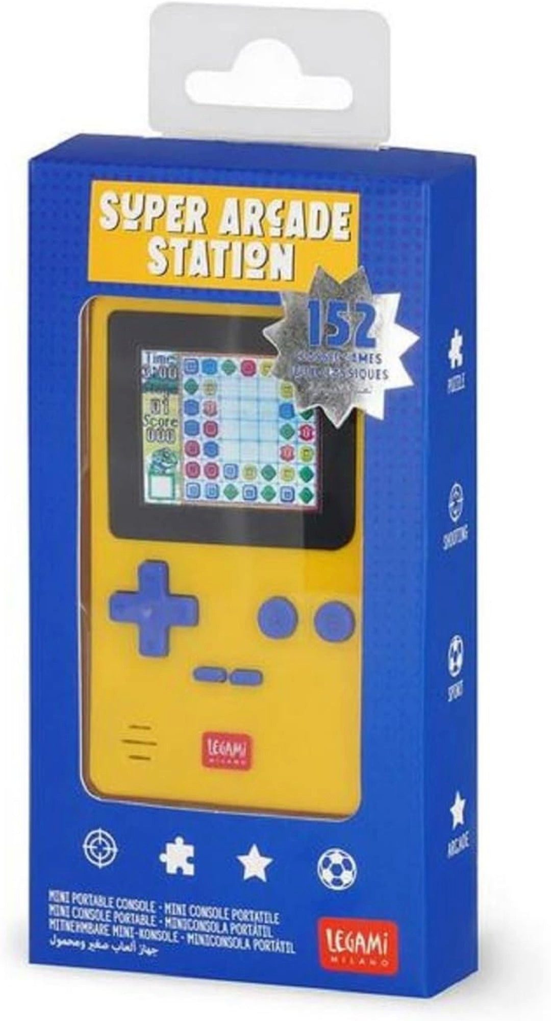Legami Spiel LEGAMI Super Arcade Station – Mini-Konsole 152 Spiele