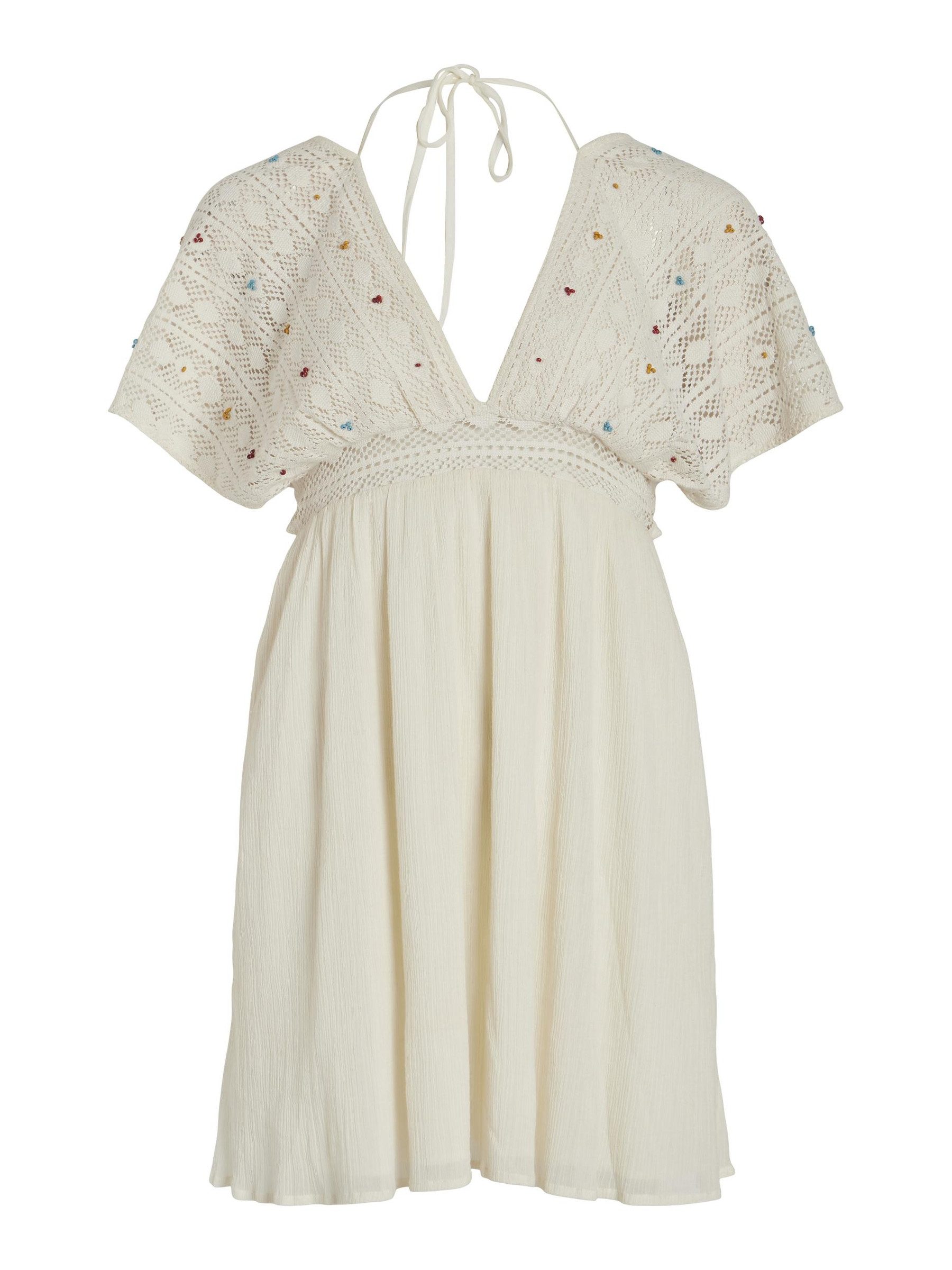 Vila Shirtkleid V-Ausschnitt - legeres Kurzkleid (kurz) VILOUISA V-NECK DRESS