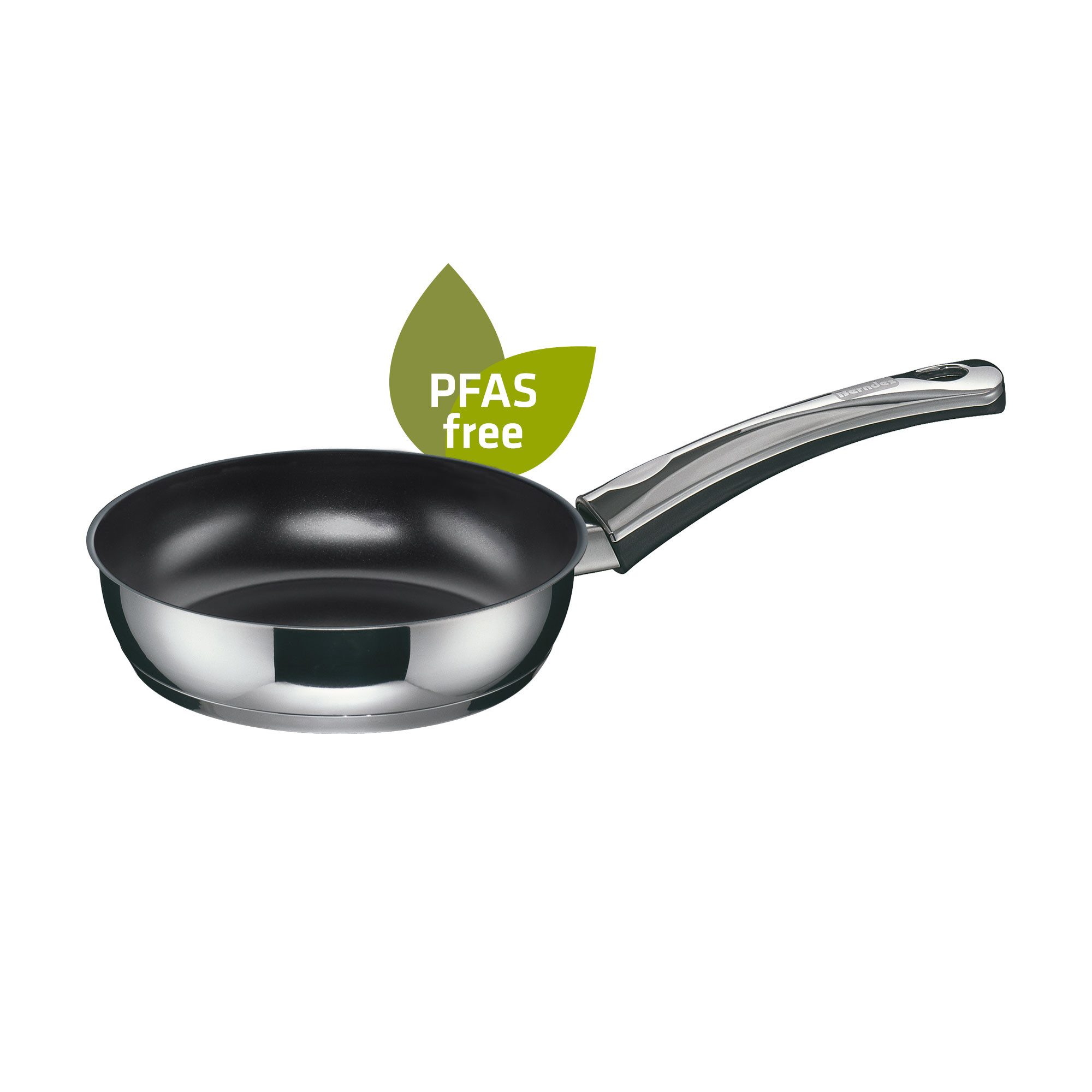 Berndes Schmorpfanne 20, 24 oder 28 cm, Edelstahl, poliert - Injoy® PFAS-frei, Edelstahl, nickelfrei