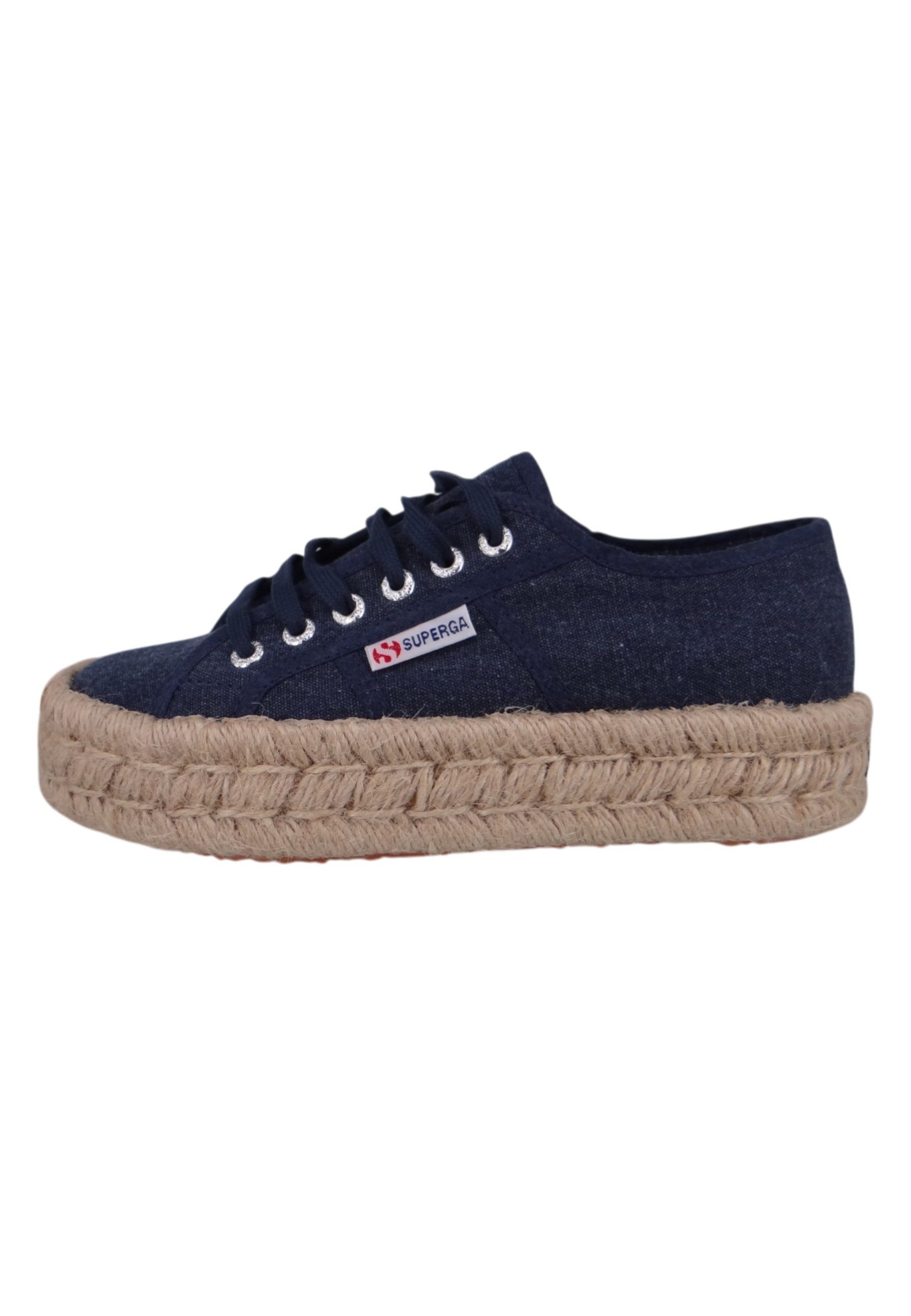 Superga S6145EW AJO Blue Navy Washed Sneaker