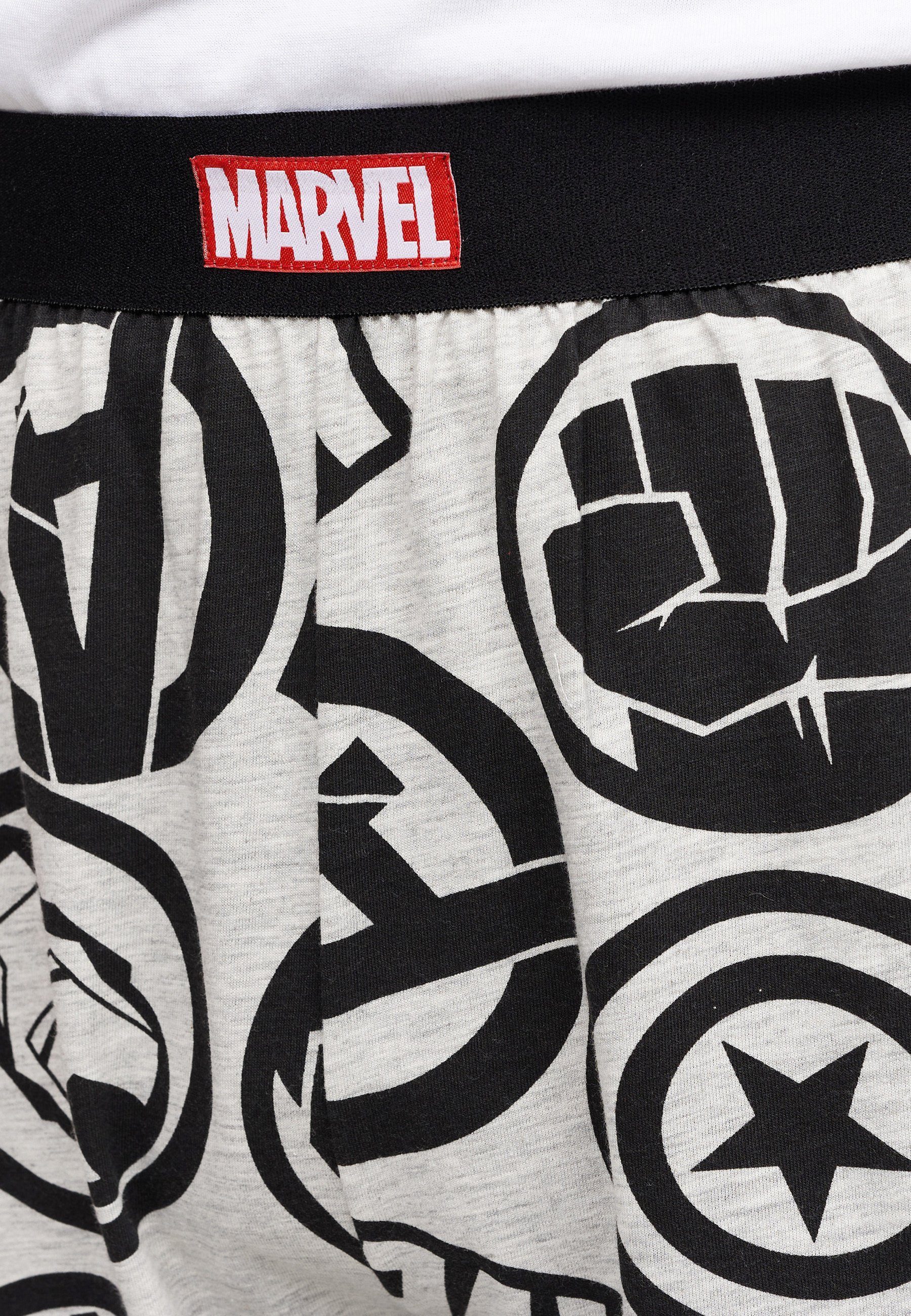 Recovered Pyjamahose GOTS Bio-Baumwolle Logos Marvel zertifizierte