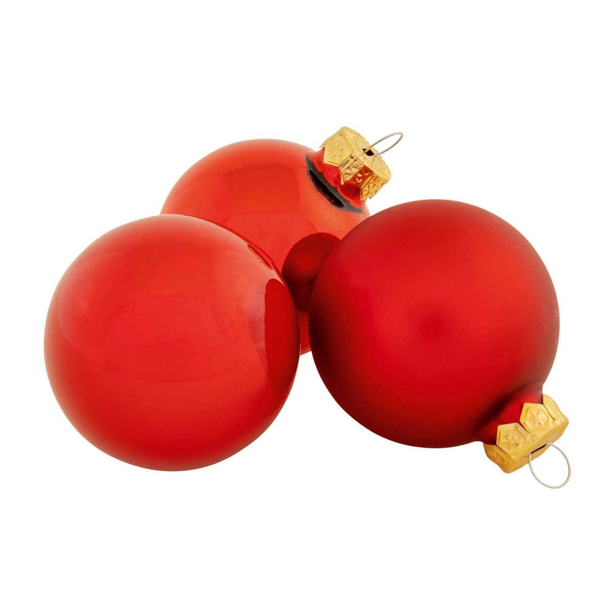 Christbaumschmuck Glas Christbaum-Kugeln 30er Set Christbaumschmuck rot Ø 57 mm