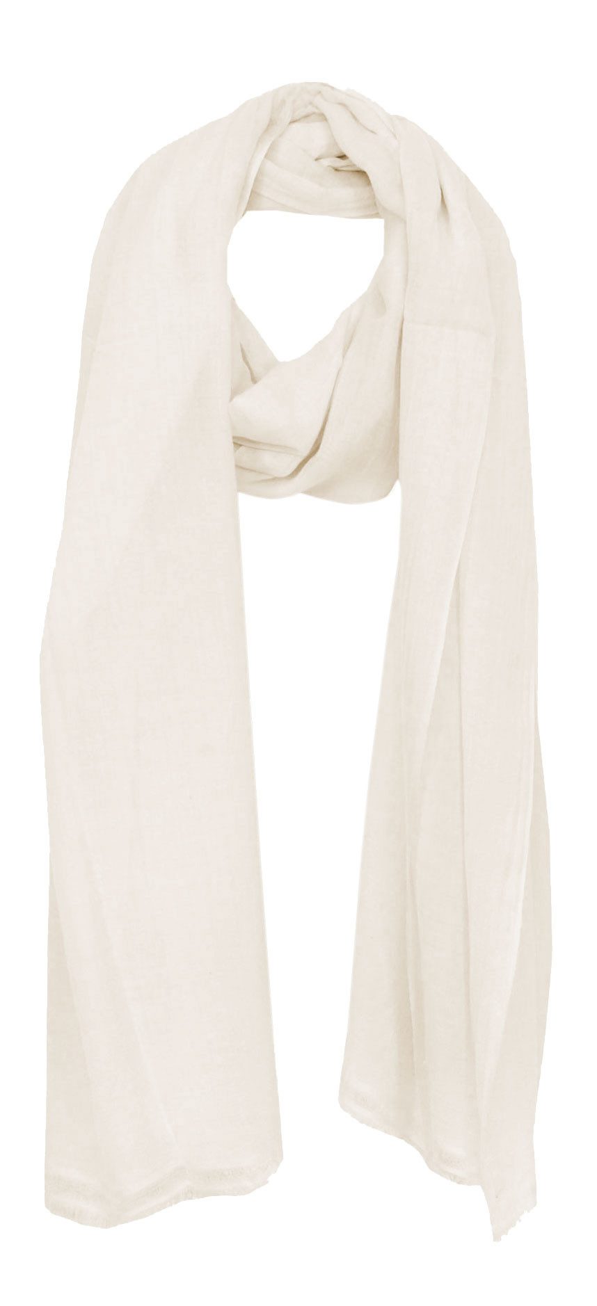 Bovari Pashmina Schal Damen - 70% Kaschmir 30% Seide - extra leicht / extra dünn, Sommerschal