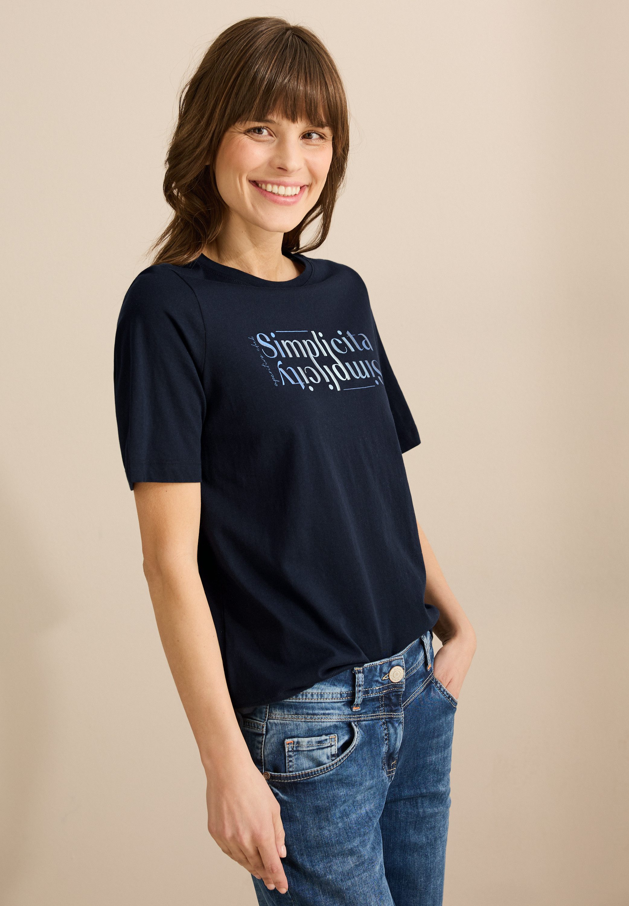 Cecil Print-Shirt aus reiner Baumwolle günstig online kaufen