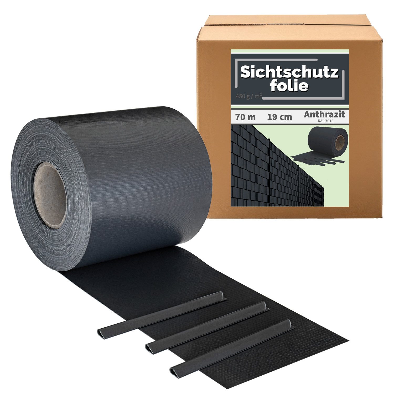 Kingpower Sichtschutzstreifen Sichtschutz PVC Sichtschutzstreifen für Doppelstabmatten Zaun 5 Farben