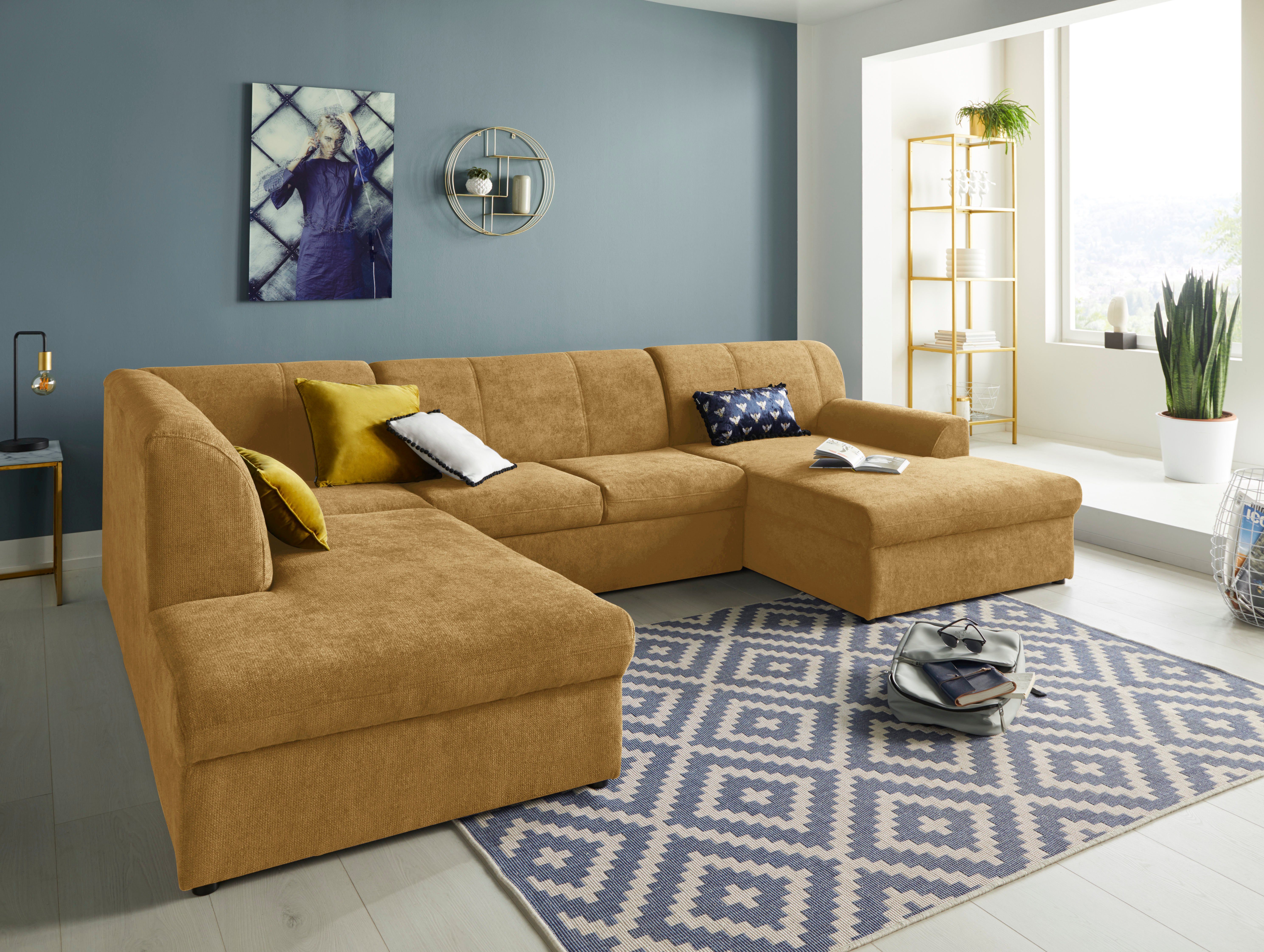 DOMO collection Wohnlandschaft "Topper, elegant und zeitlos, komfortabel, U günstig online kaufen