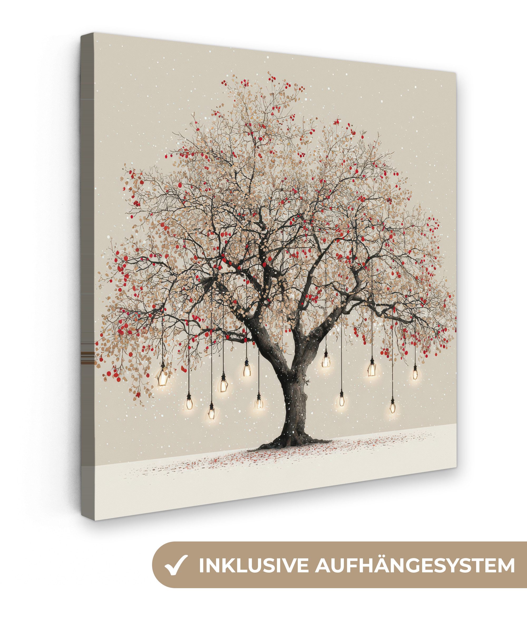 OneMillionCanvasses® Leinwandbild Lichterbaum - Winter - Weihnachten - Mehr günstig online kaufen