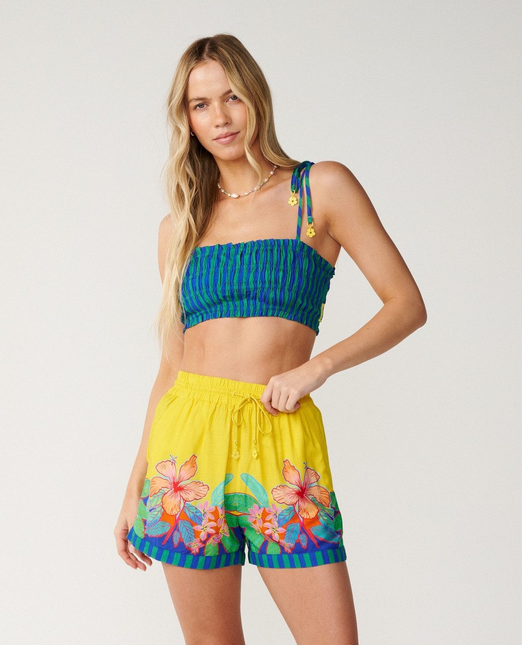 Rip Curl Bandeautop Bliss Stripe Shirred Bralette Top