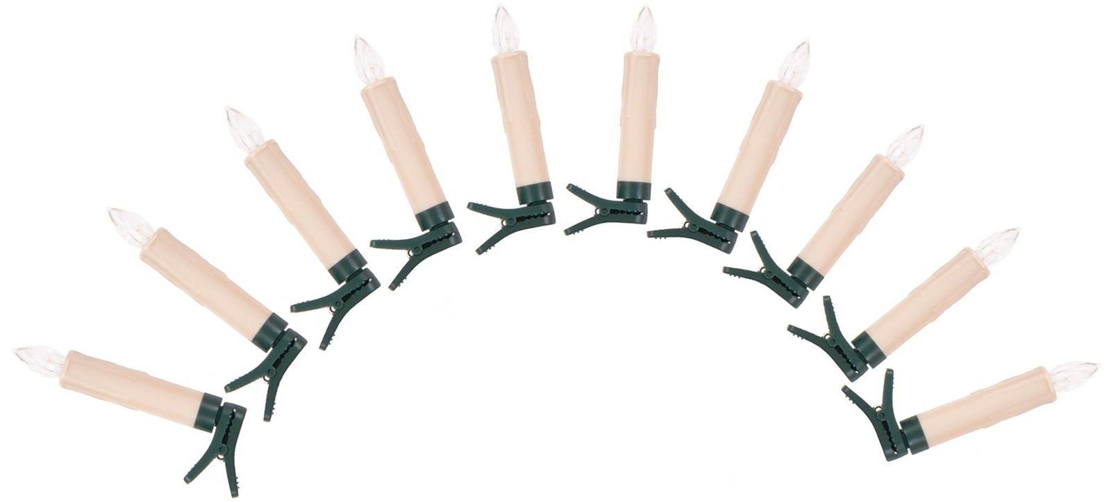 BURI Kugelleuchte 10er LED Christbaumkerzen Erweiterung