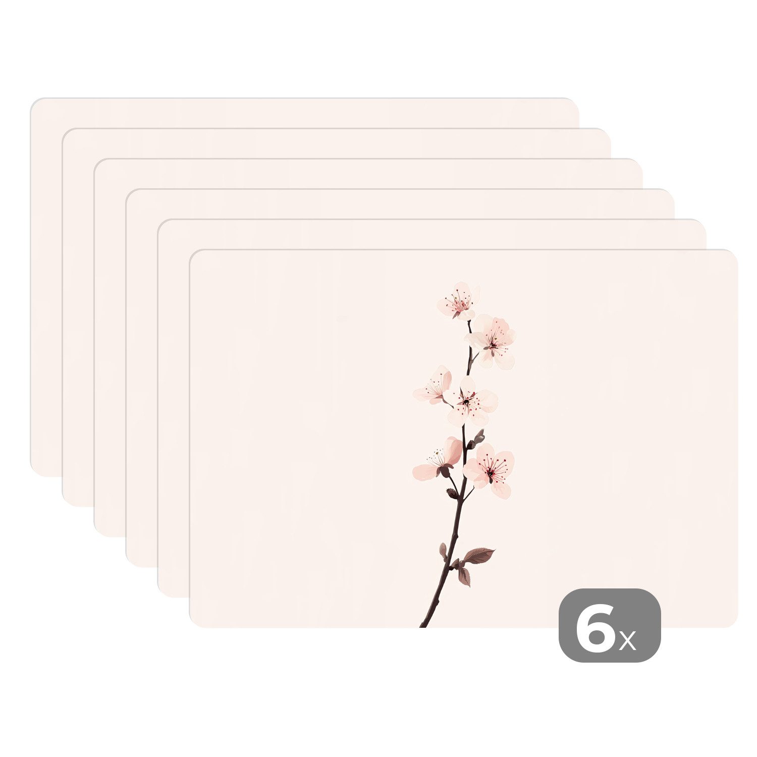 MuchoWow Platzset Minimalistisch - Blüte - günstig online kaufen