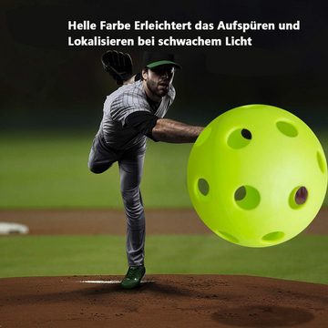 Houhence Baseball Baseball-Übungsbälle,12 Stück,Kunststoff,ausgehöhlt,weiche Basebälle