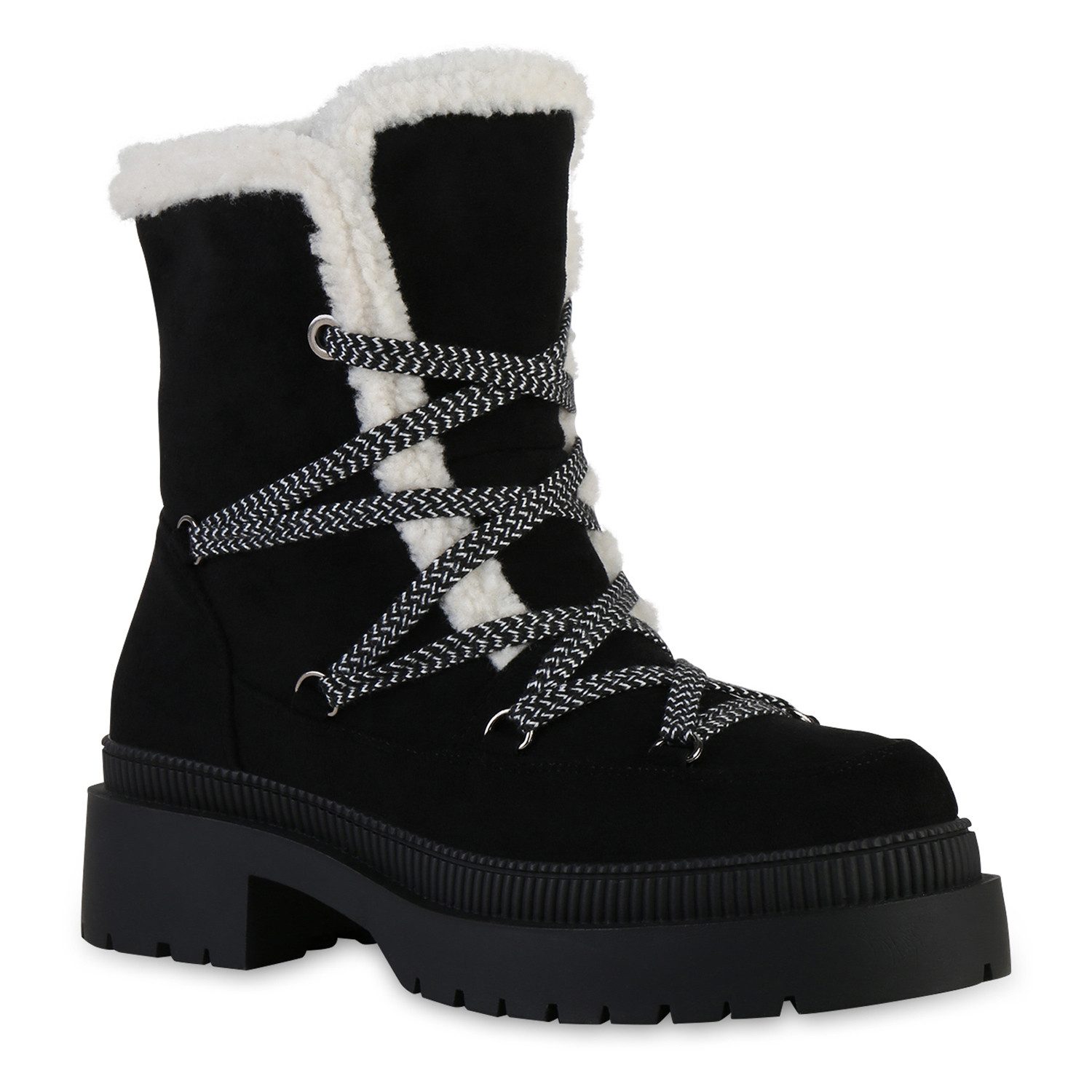 VAN HILL 841472 Schnürstiefelette Damen Leicht Gefüttert Schnürstiefeletten günstig online kaufen