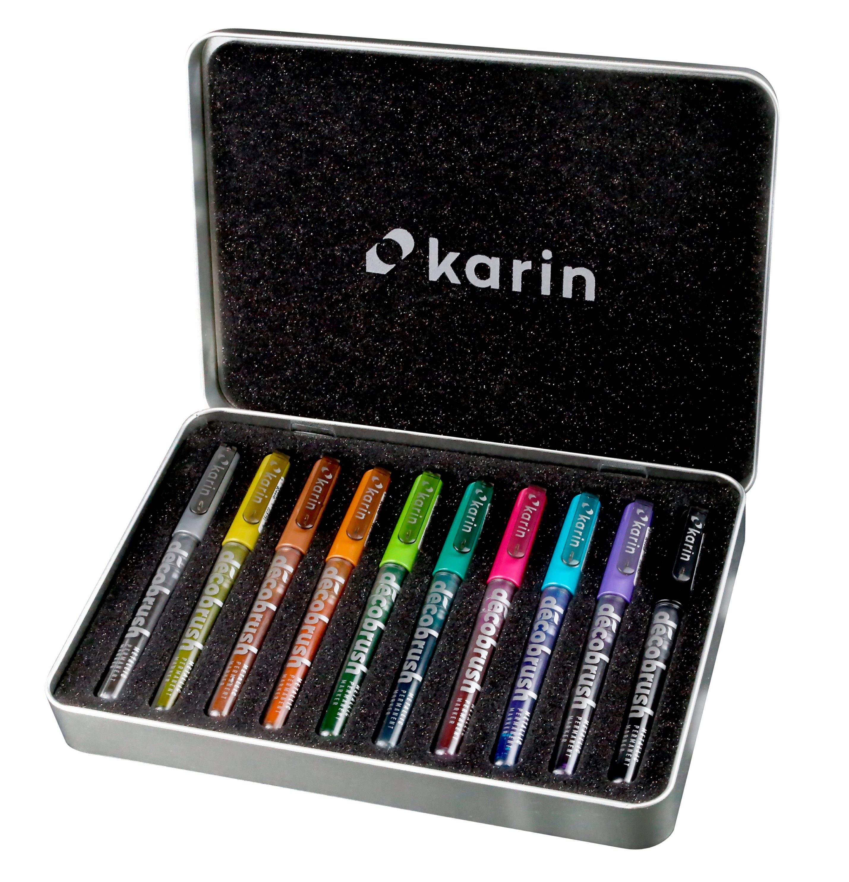 karin Pinselstift Decobrush Metallic, 10 Farben