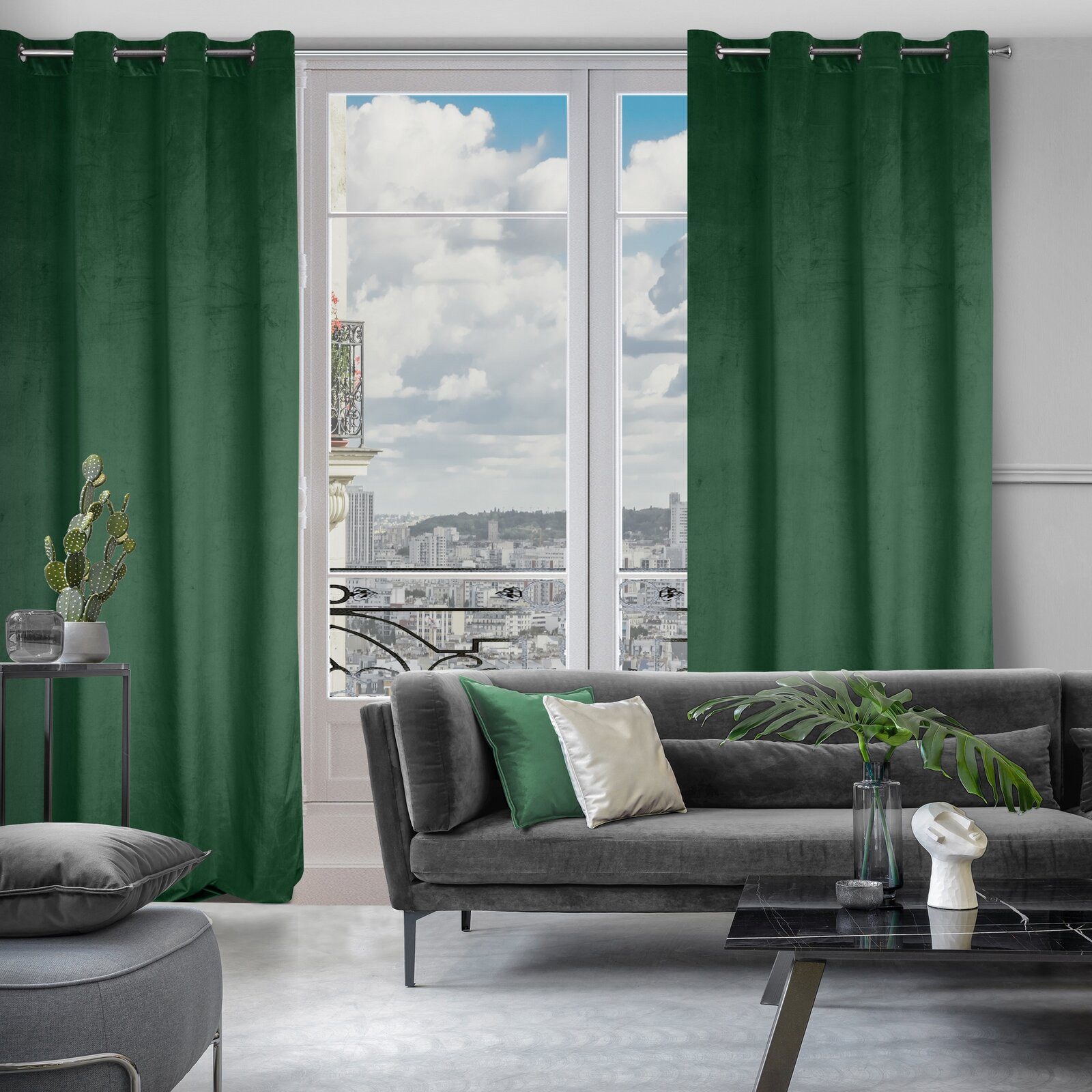 Design91 Vorhang Samtvorhänge 140x250 cm (1 St), Ösen, blickdicht, Samt, Wohnzimmer