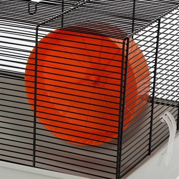 PETGARD Kleintierklettergerüst Hamsterrad Hamsterlaufrad Hamsterrolle Laufrad, für Nager rot 19 cm
