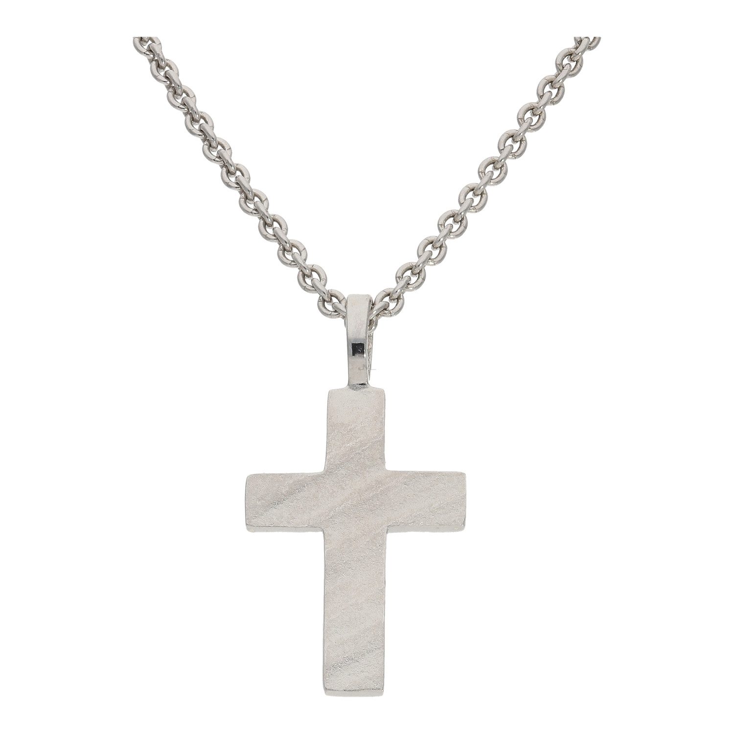 Kettenanhänger Kreuz Anhänger 925 Silber matt strukturiert JL20-02-1347 JuwelmaLux