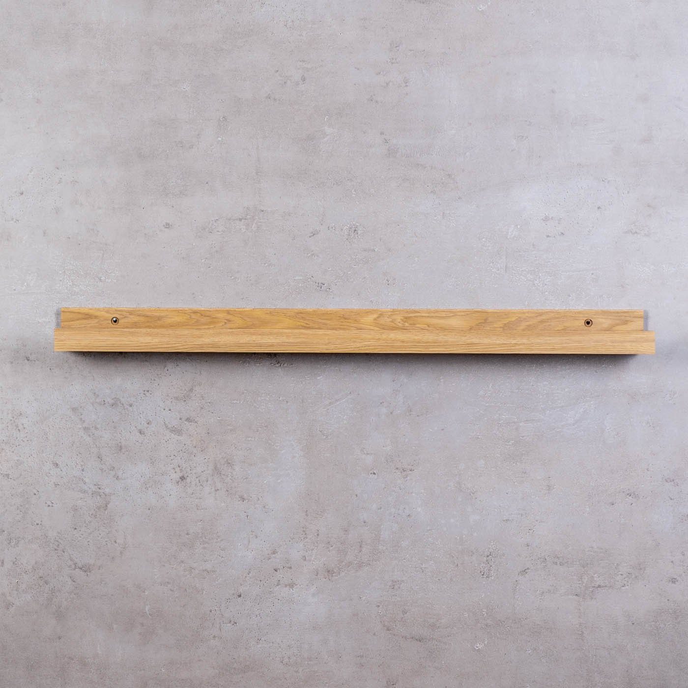 Levandeo® Bilderleiste, Bilderleiste Eiche Braun L70cm MDF Holz Wandregal Schmal Wanddeko