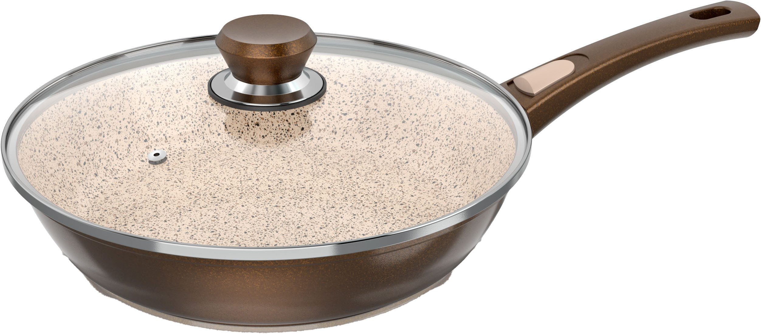 Genius Pfannen-Set Cerafit Granit - Grand-Edition Pfanne, 7-teiliges Set, Edelstahl (Set, 7-tlg., je 1x Pfanne + Deckel 24 cm + 28 cm, 1x Pfanne 20 cm, 2x Einle – Bild 4 von 5