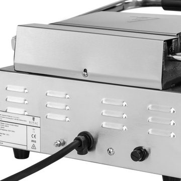 Royal Catering Kontaktgrill Doppel-Kontaktgrill Elektrogrill Elektrogriller geriffelt, flach 1.800, 1800 W