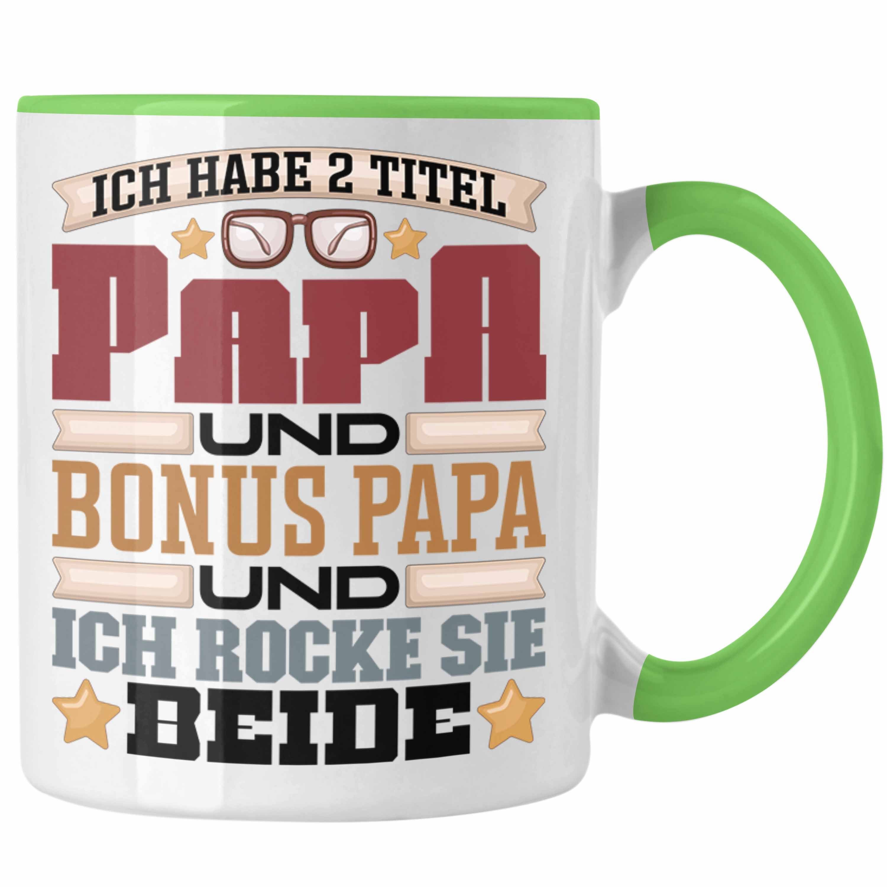 Geschenkidee Stiefpapa Tasse Bonuspapa Ich Tasse Habe Trendation Grün Geschenk Stiefvater 2